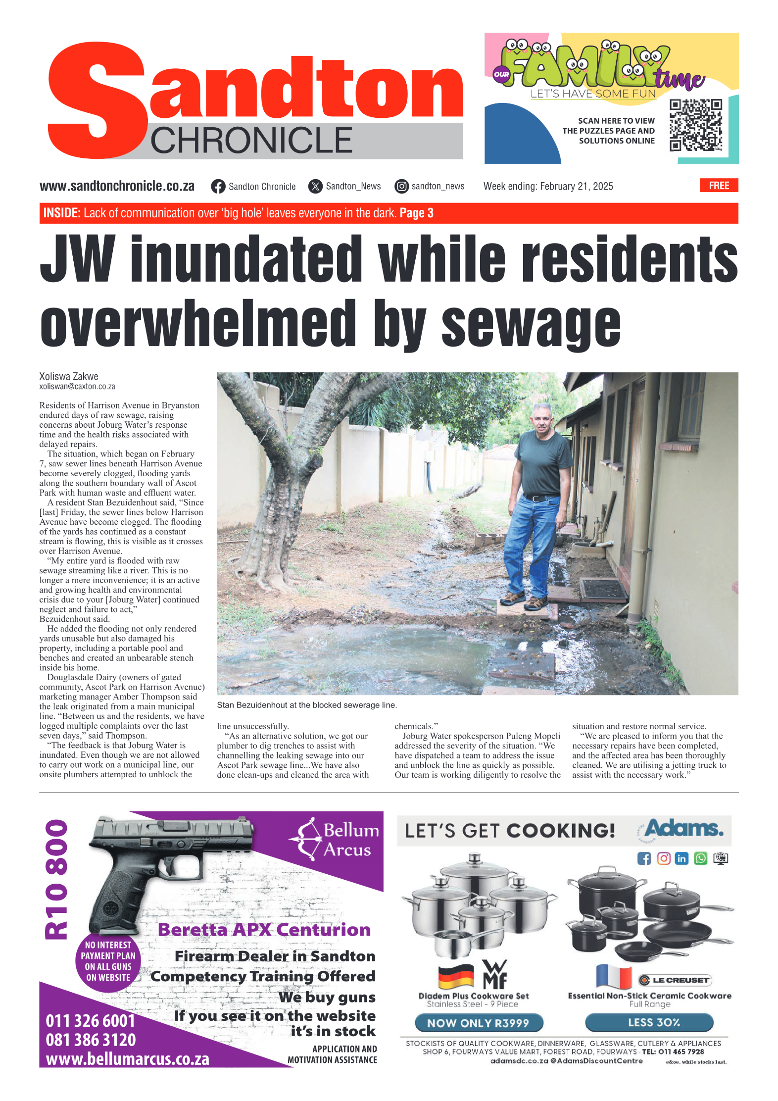 Sandton Chronicle 21 February 2025 page 1