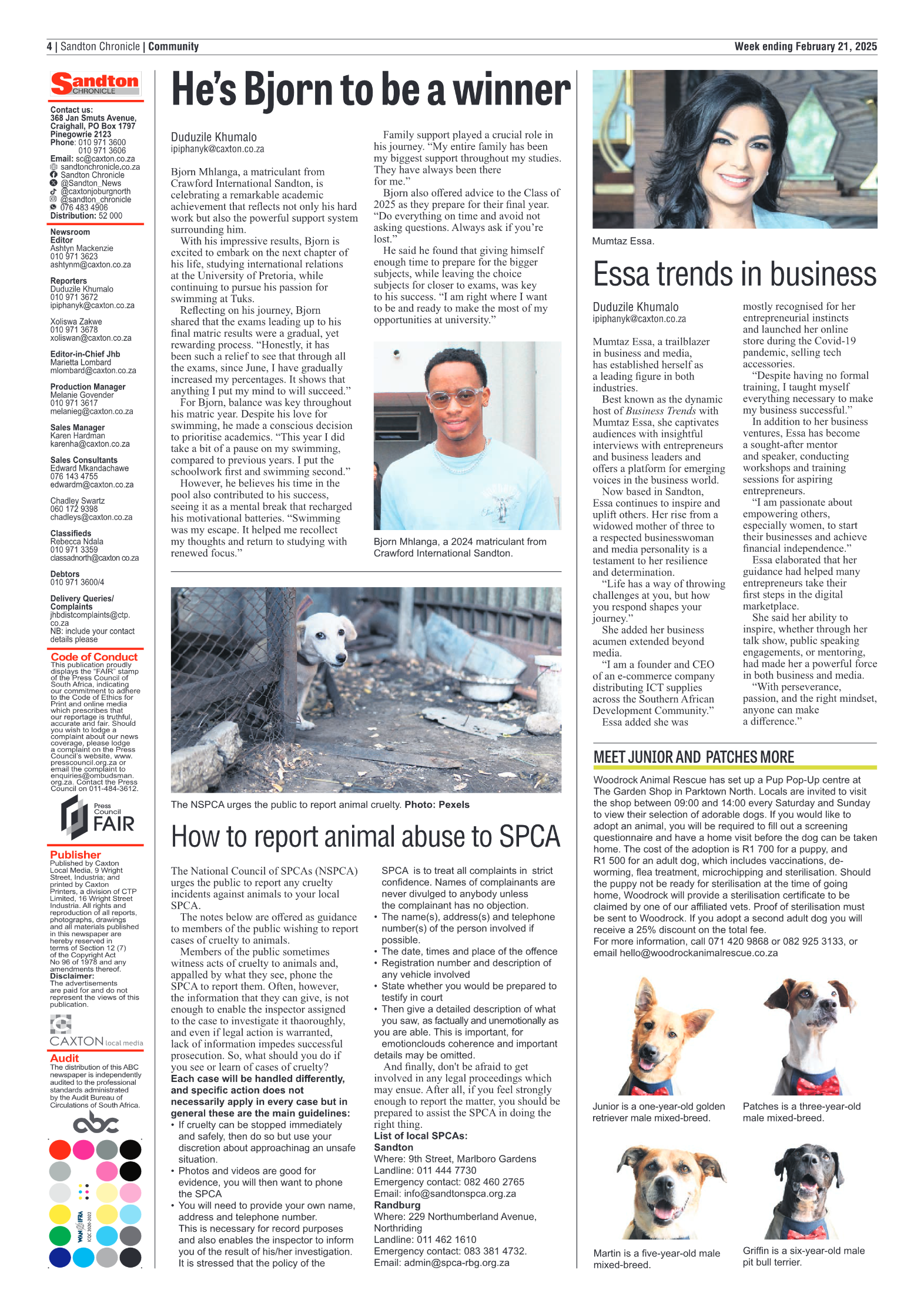 Sandton Chronicle 21 February 2025 page 4
