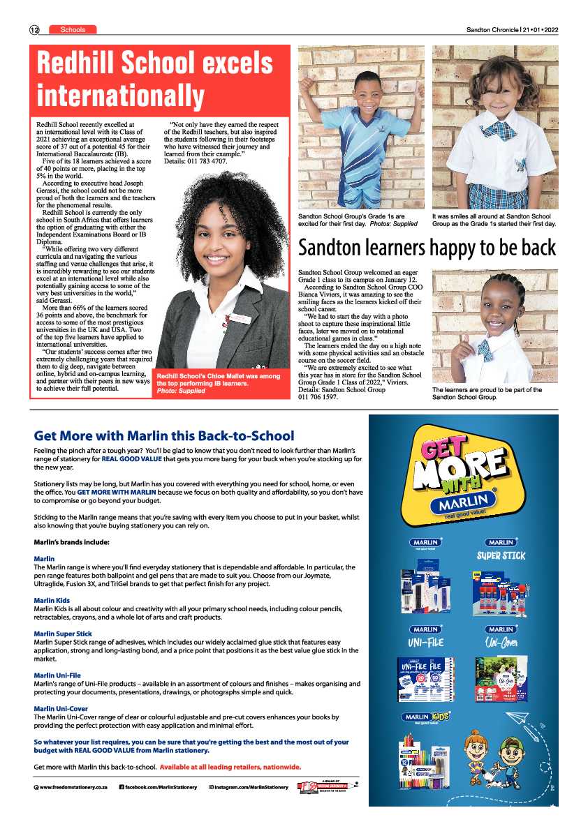 Sandton Chronicle 21 January 2022 page 12
