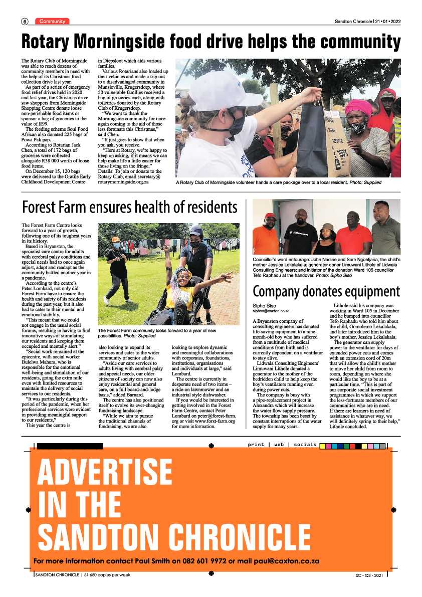 Sandton Chronicle 21 January 2022 page 6