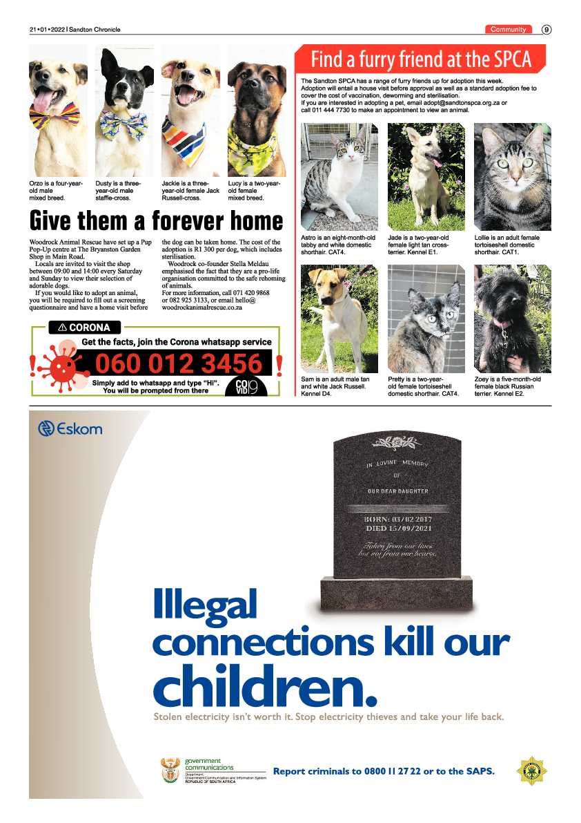 Sandton Chronicle 21 January 2022 page 9