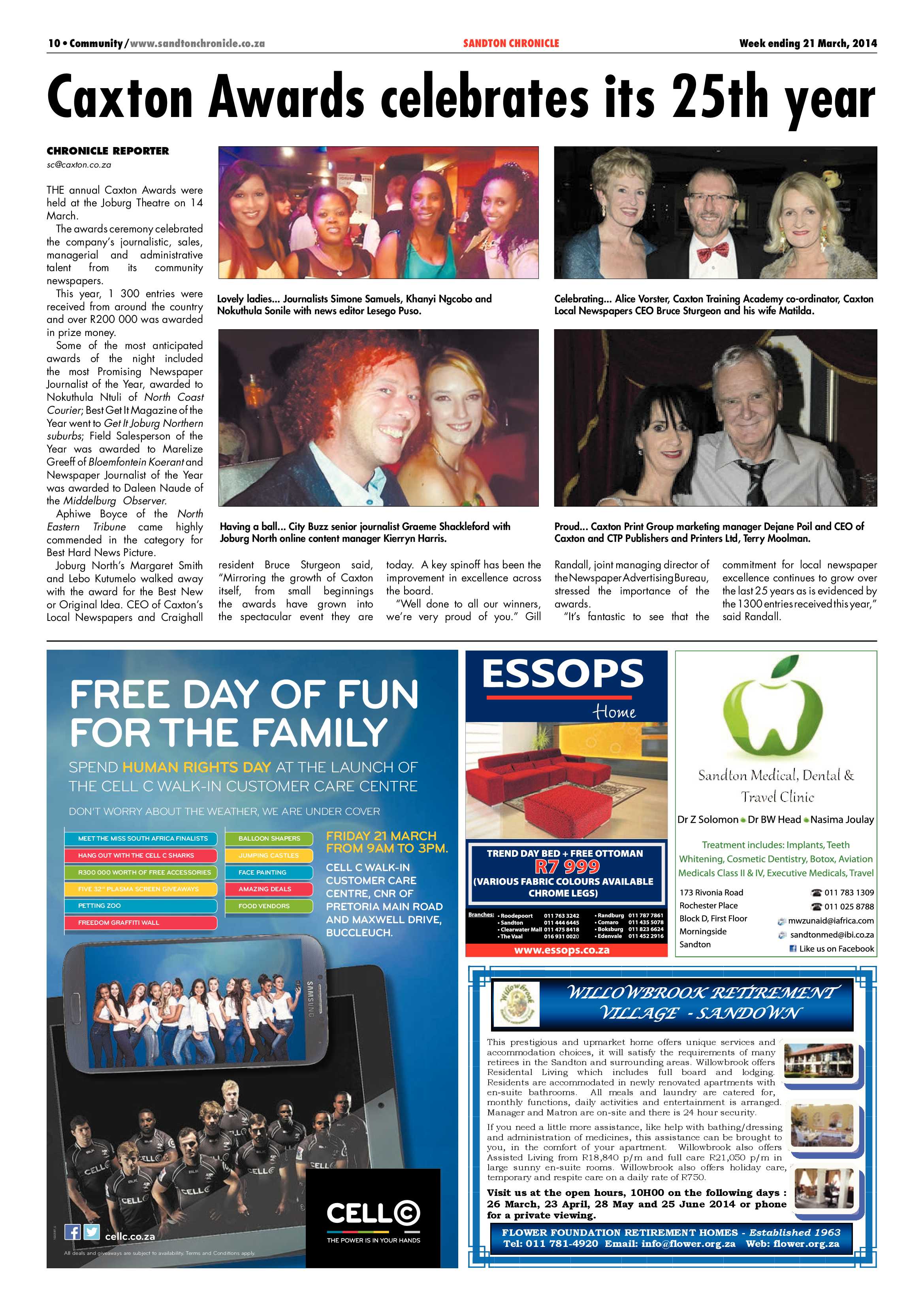 Sandton Chronicle 21 March 2014 page 12