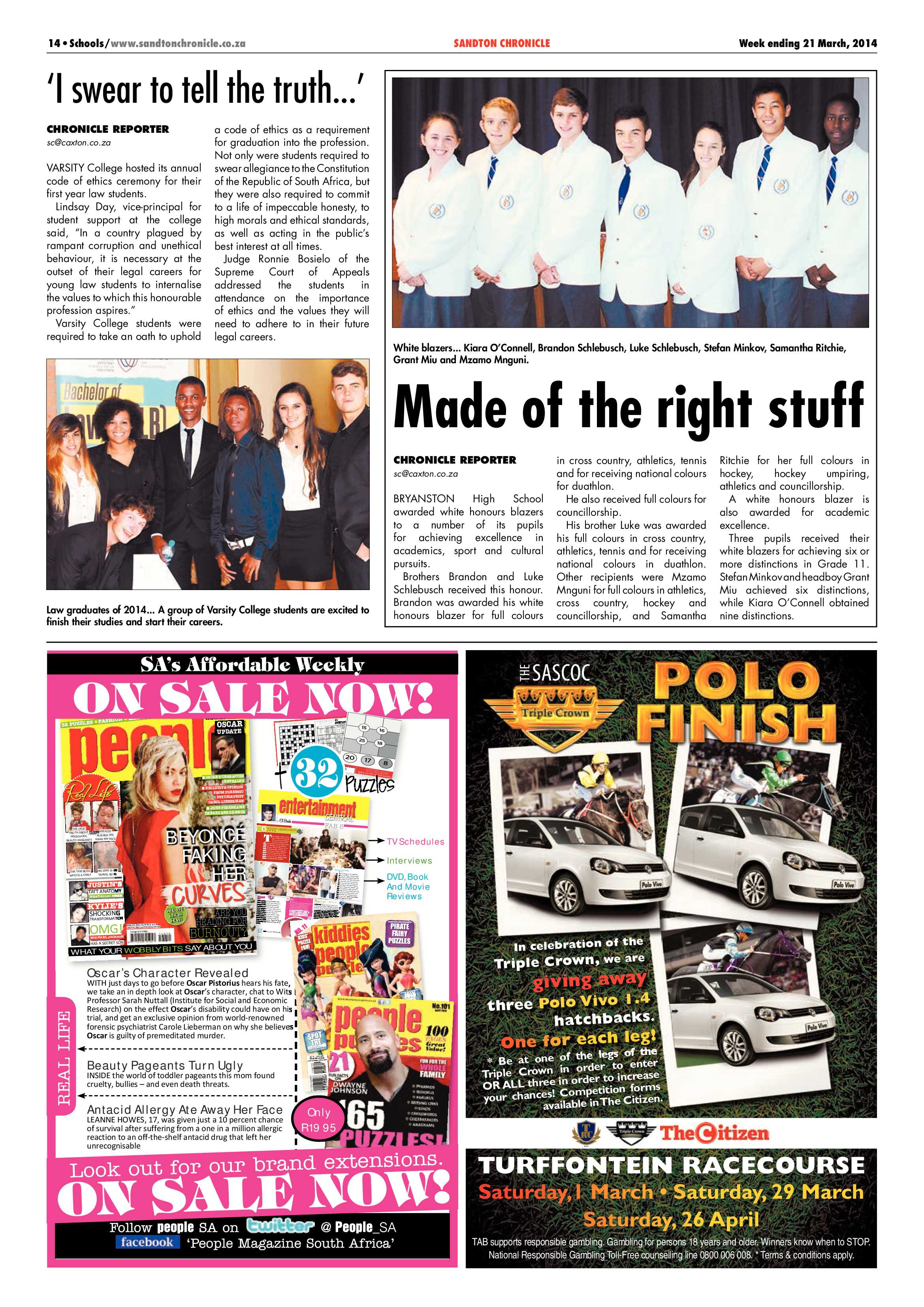 Sandton Chronicle 21 March 2014 page 44