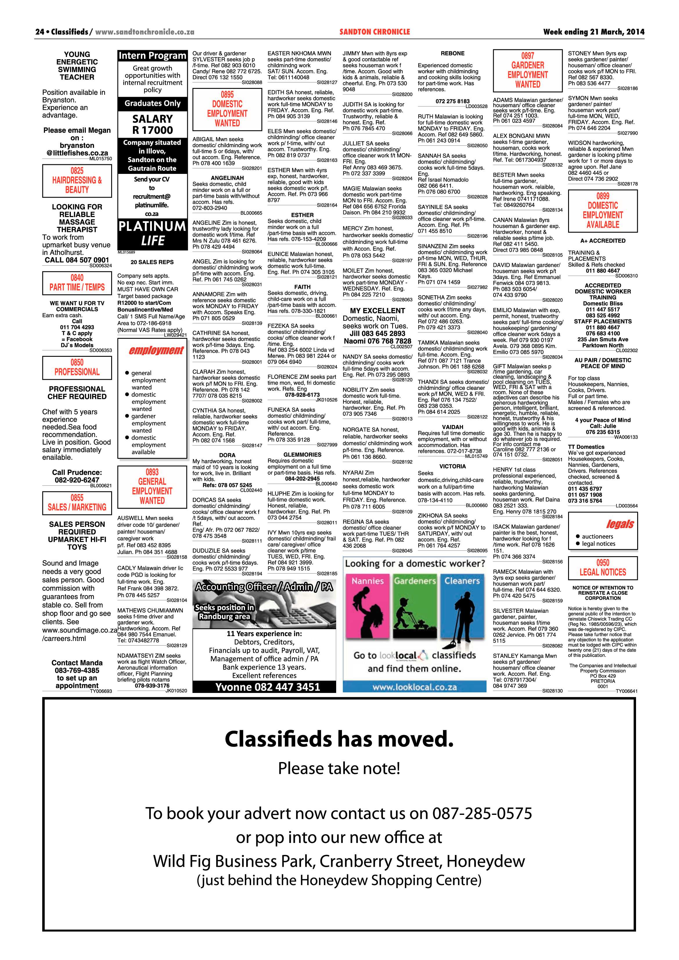 Sandton Chronicle 21 March 2014 page 54