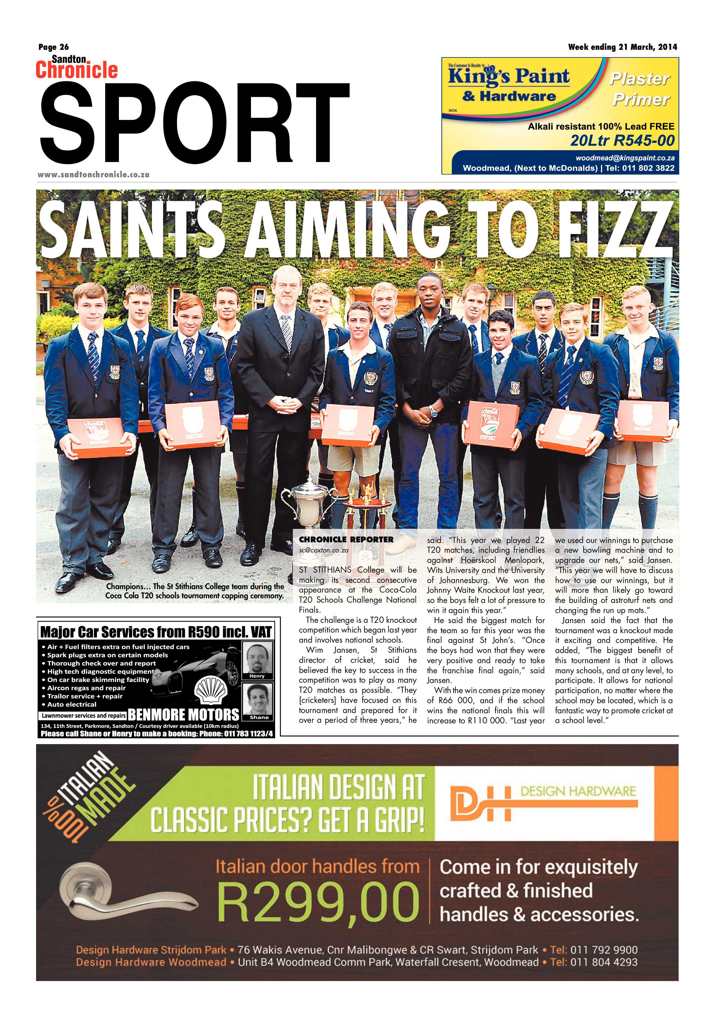 Sandton Chronicle 21 March 2014 page 56