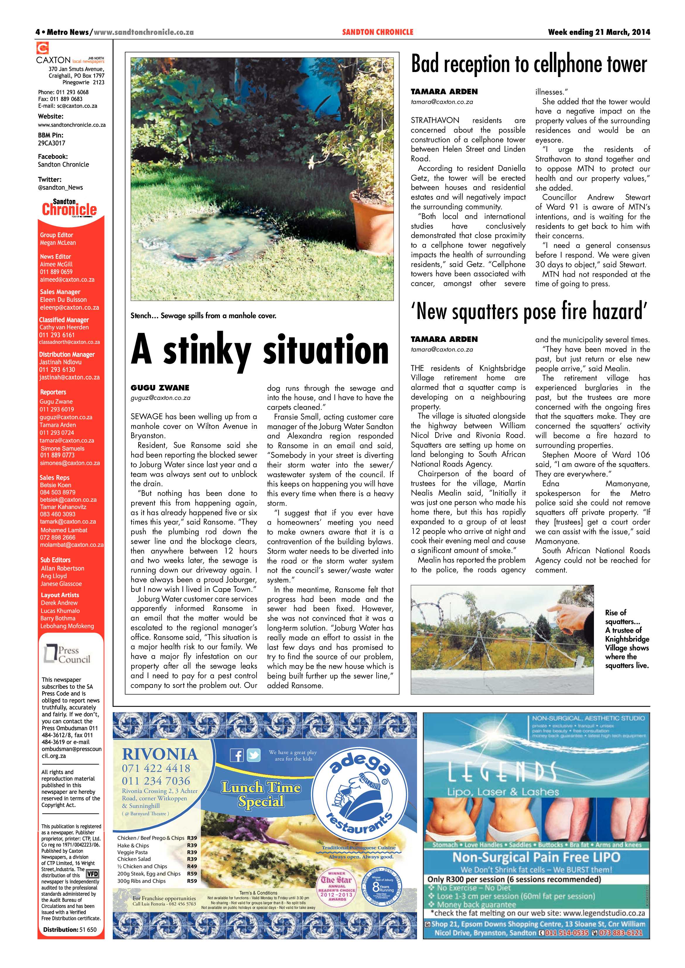 Sandton Chronicle 21 March 2014 page 6