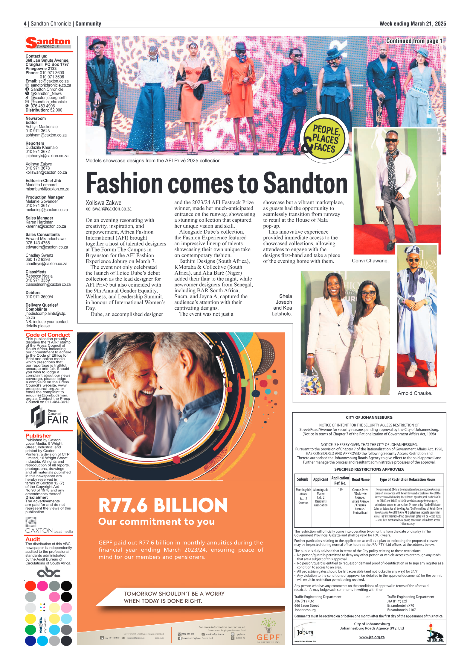 Sandton Chronicle 21 March 2025 page 4