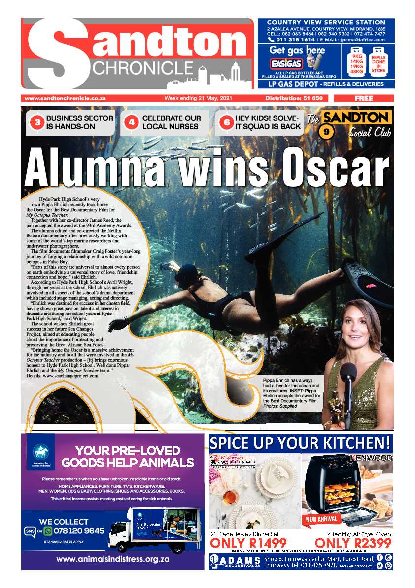 Sandton Chronicle 21 May 2021 page 1
