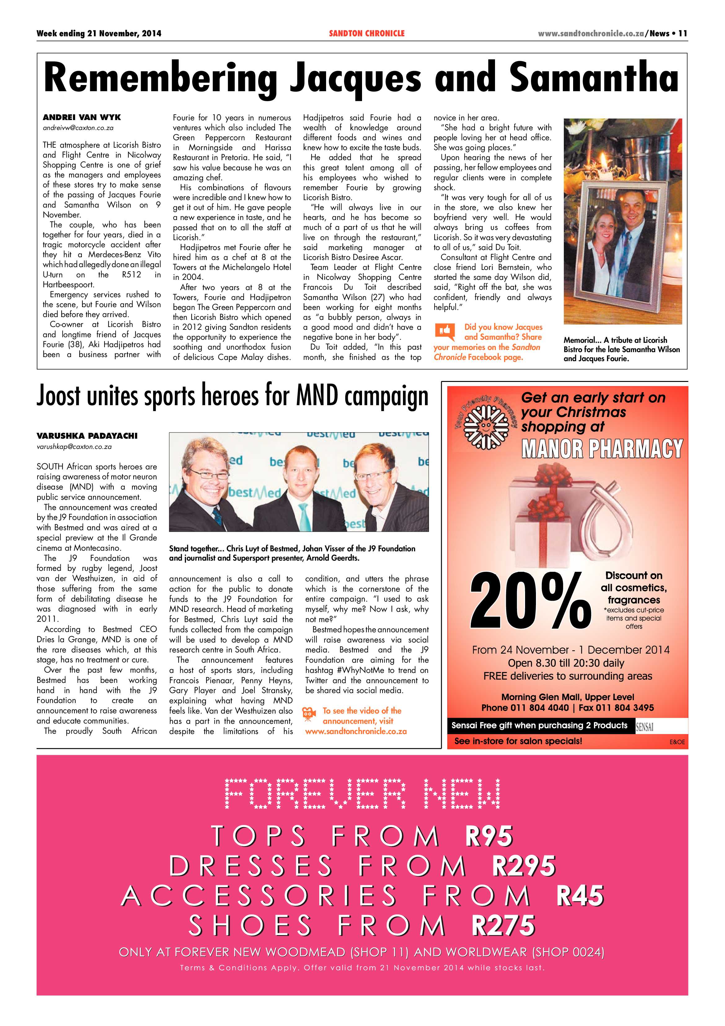 Sandton Chronicle 21 November 2014 page 11