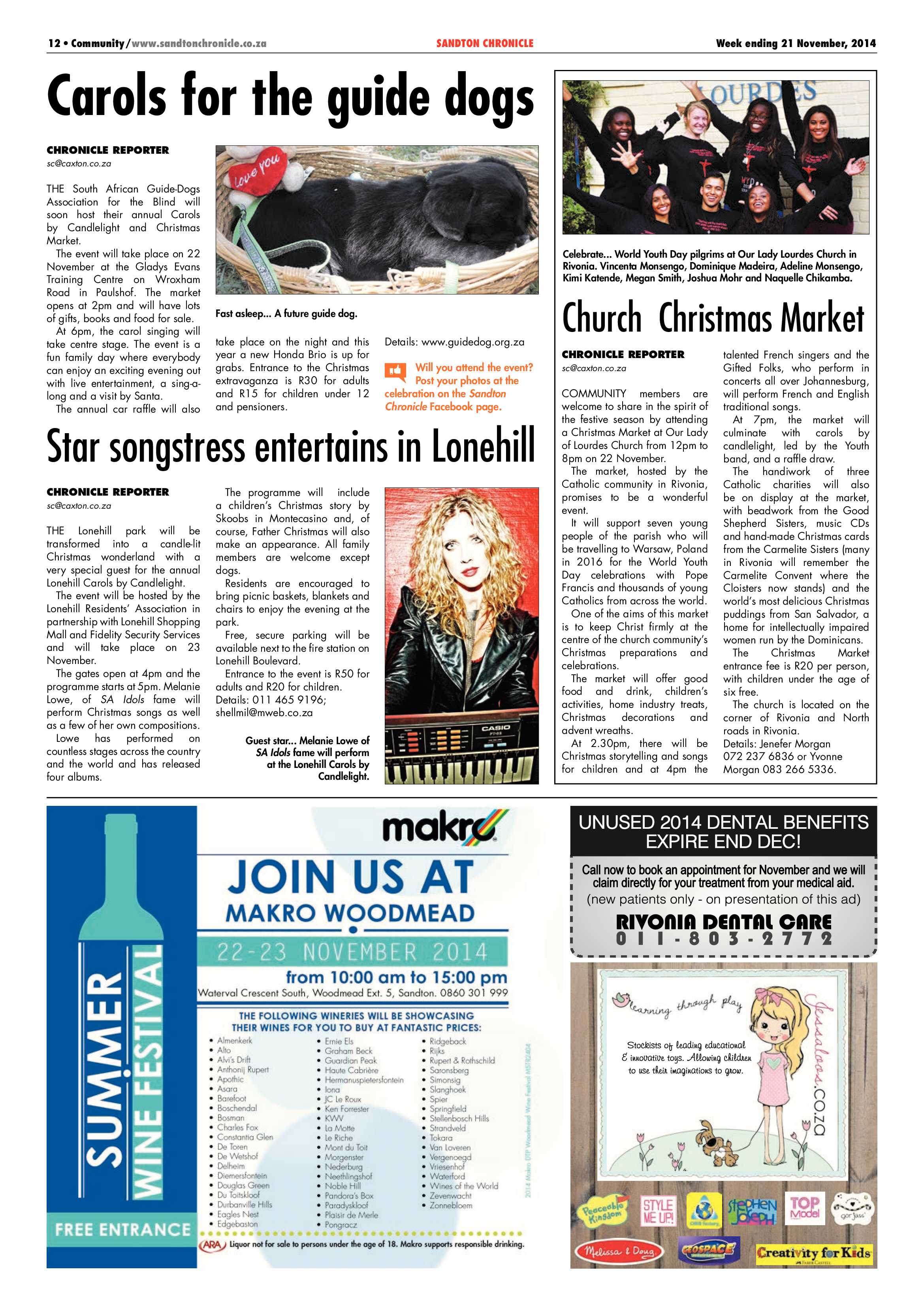 Sandton Chronicle 21 November 2014 page 12