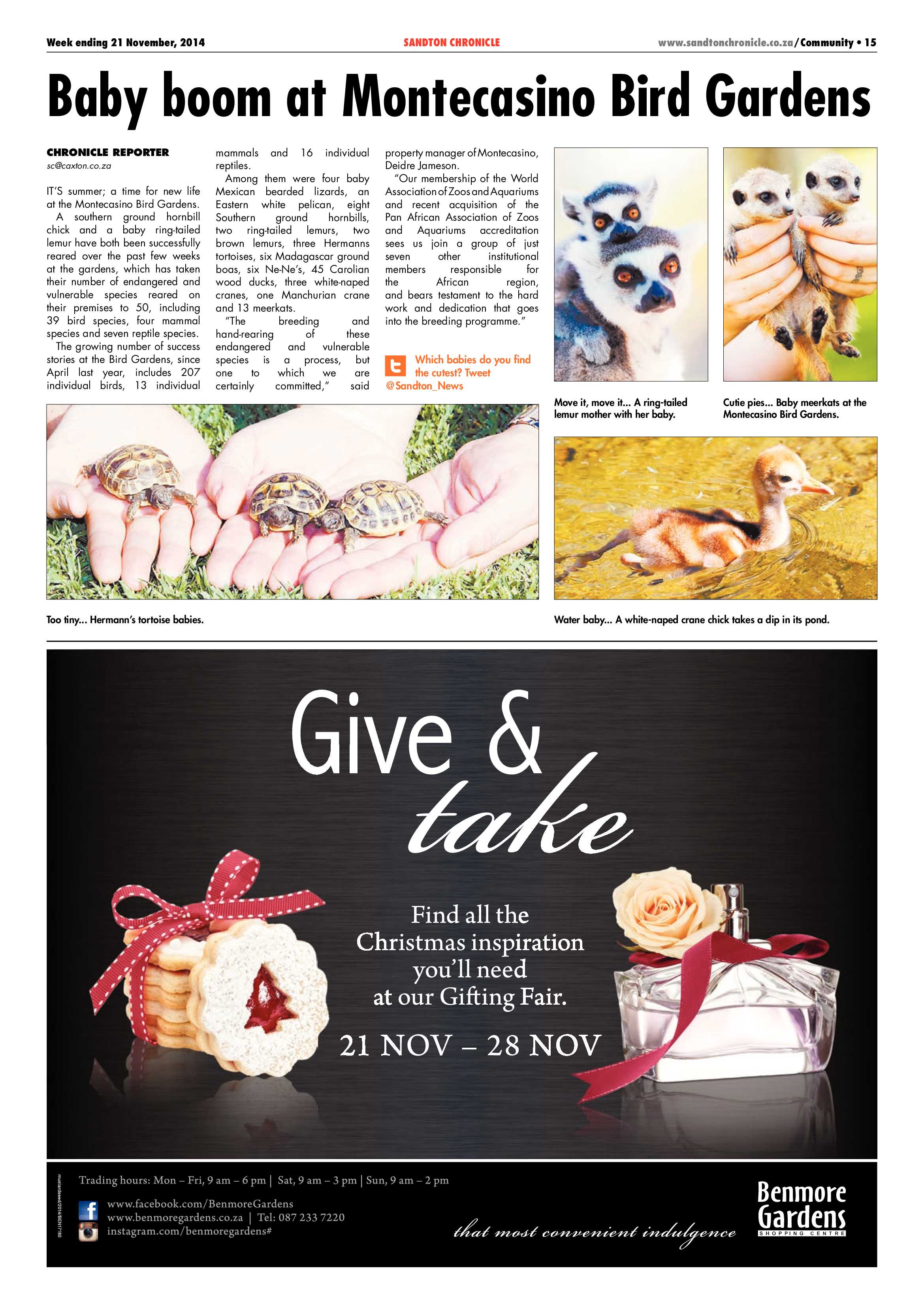 Sandton Chronicle 21 November 2014 page 15
