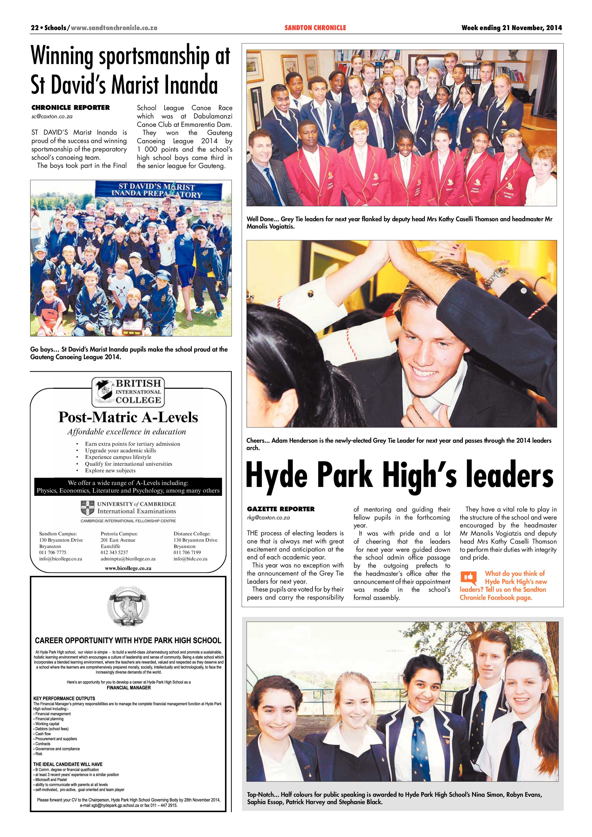 Sandton Chronicle 21 November 2014 page 34