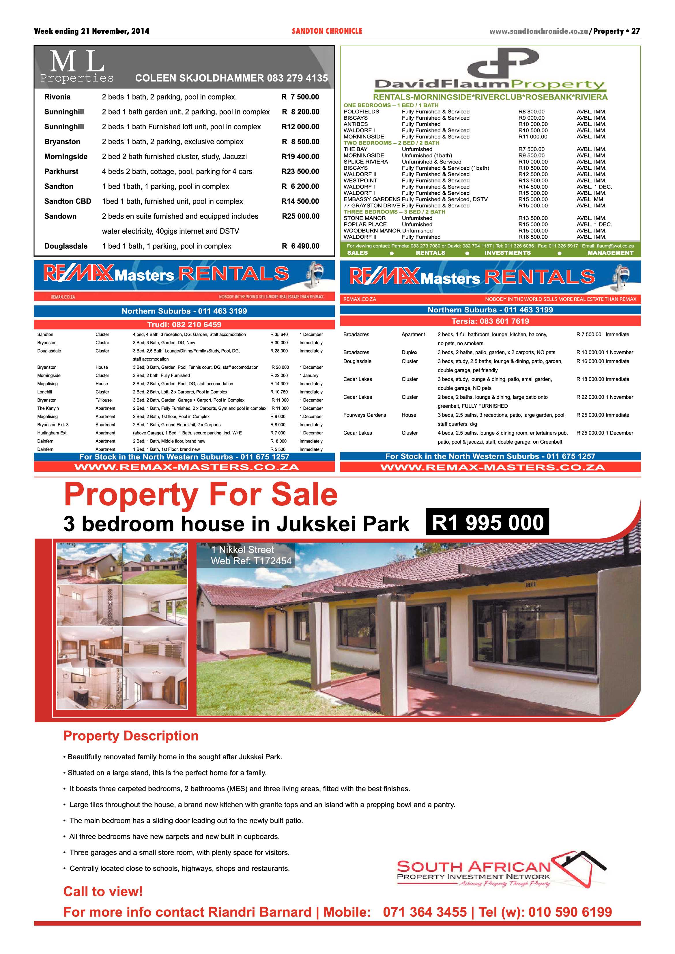 Sandton Chronicle 21 November 2014 page 39