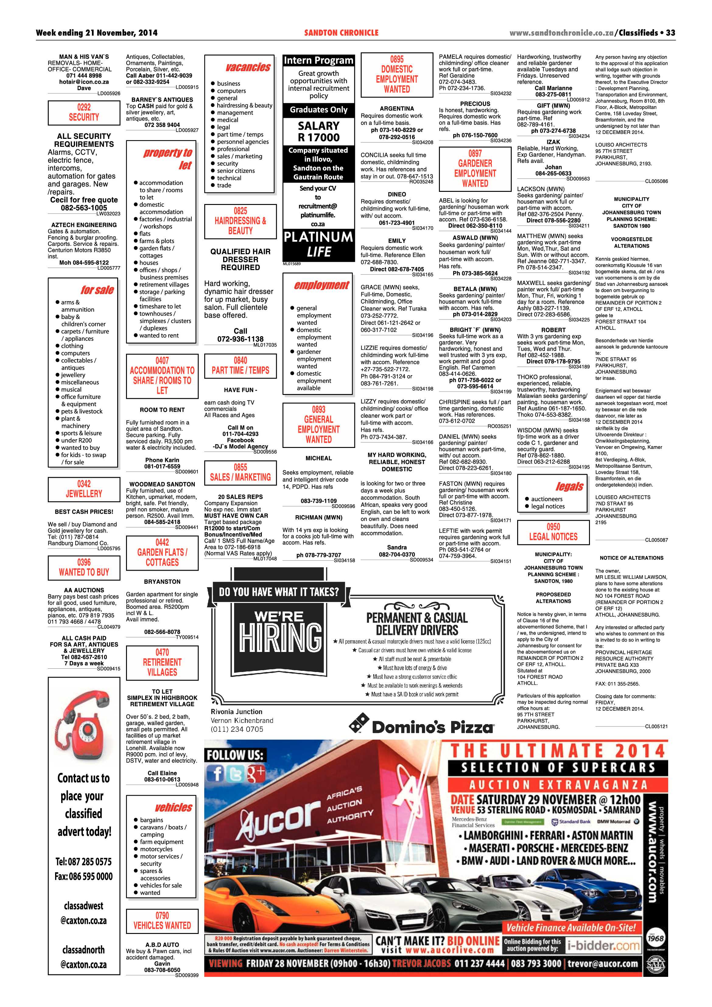 Sandton Chronicle 21 November 2014 page 45