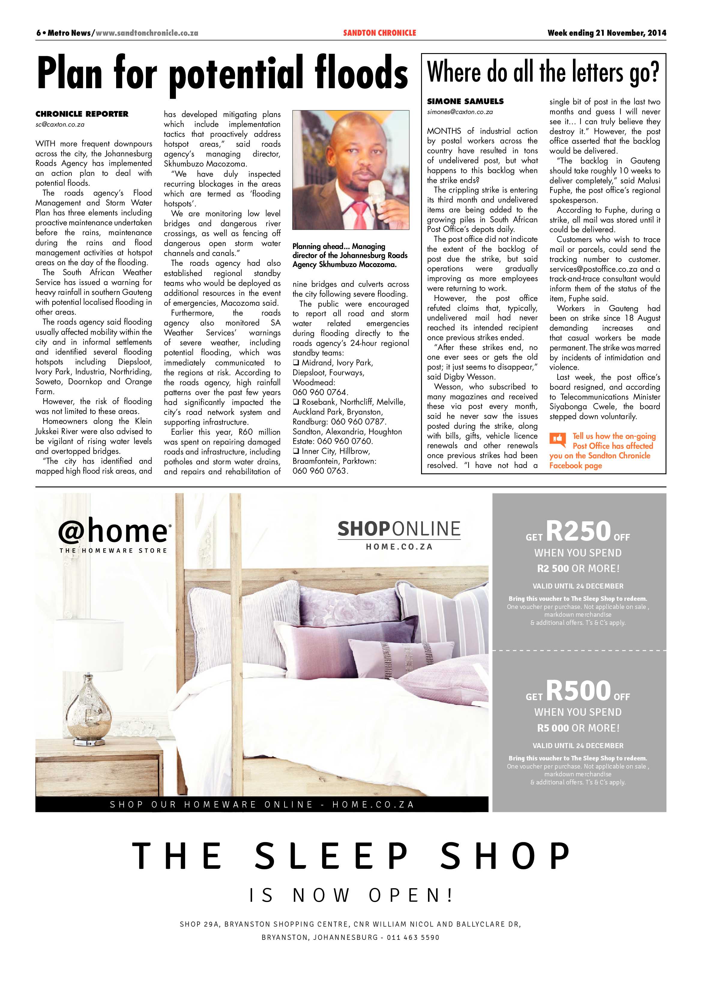 Sandton Chronicle 21 November 2014 page 6