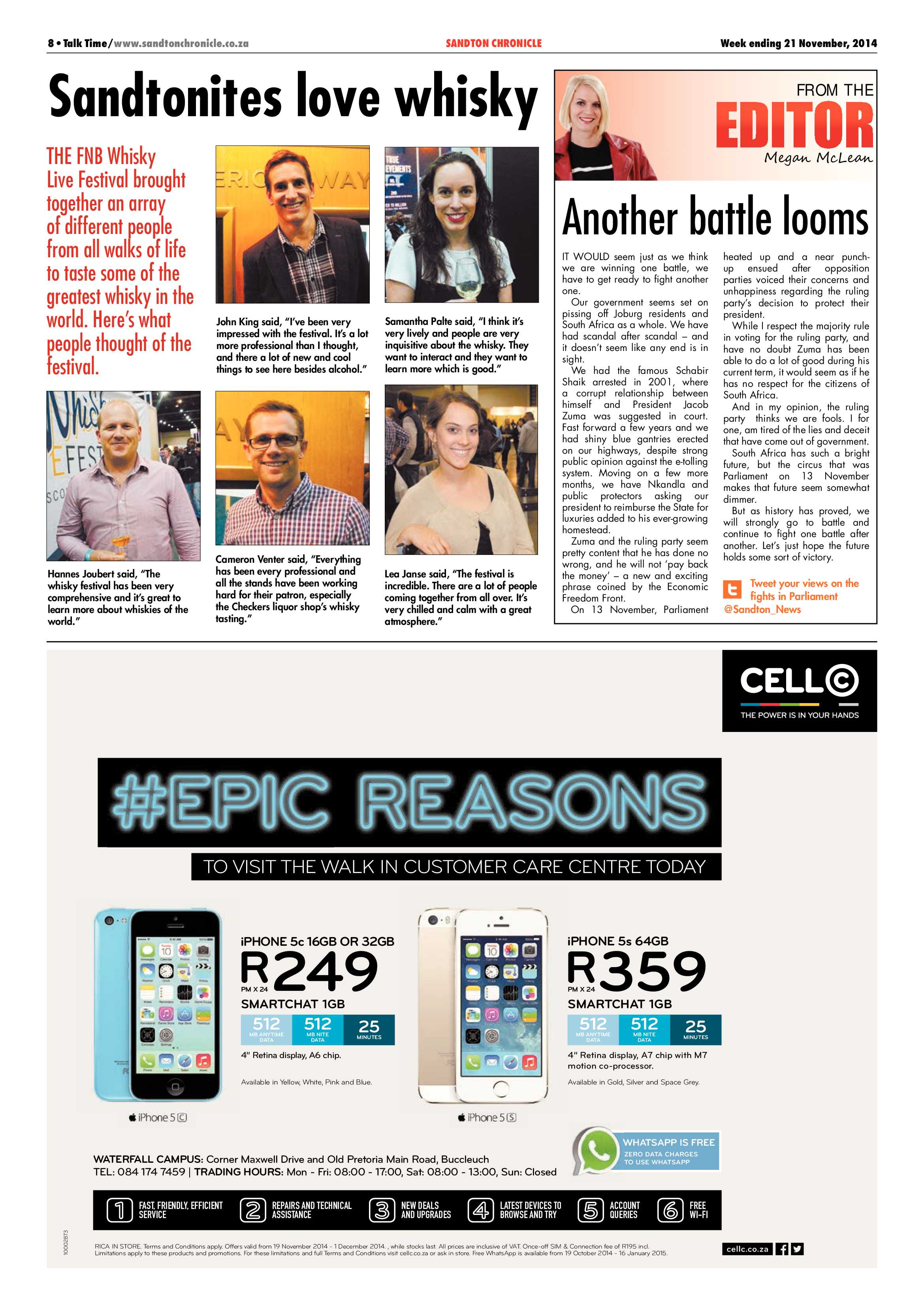 Sandton Chronicle 21 November 2014 page 8