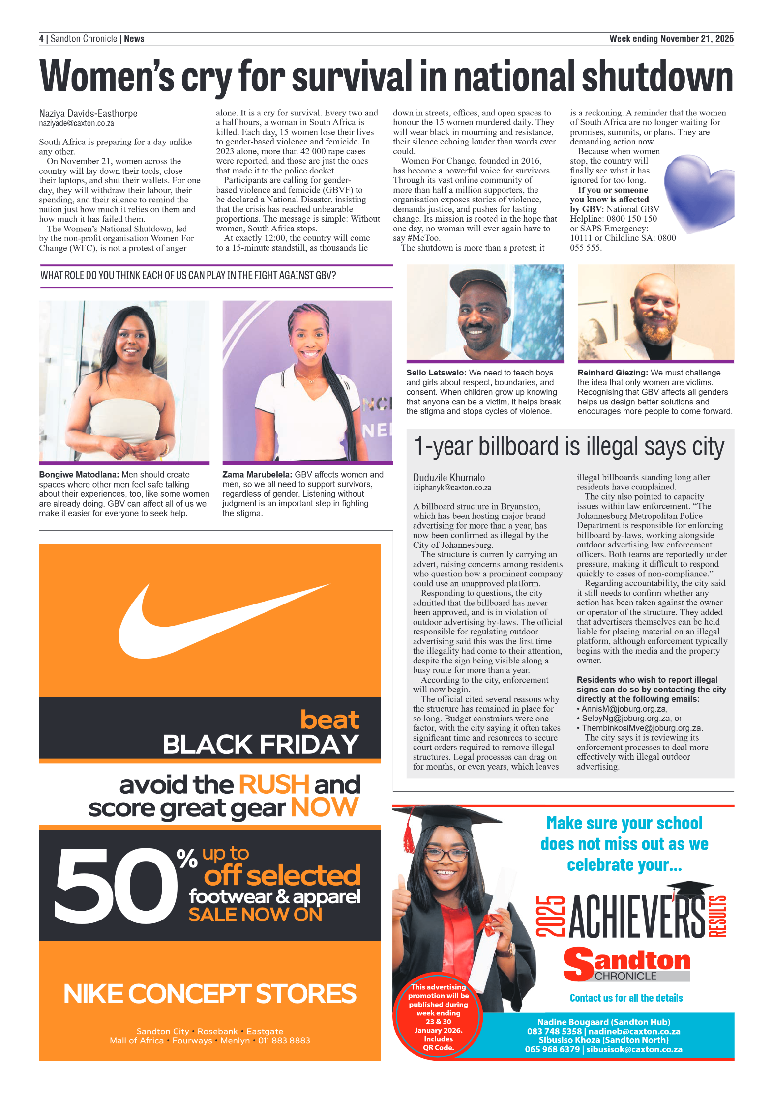 Sandton Chronicle 21 November 2025 page 4