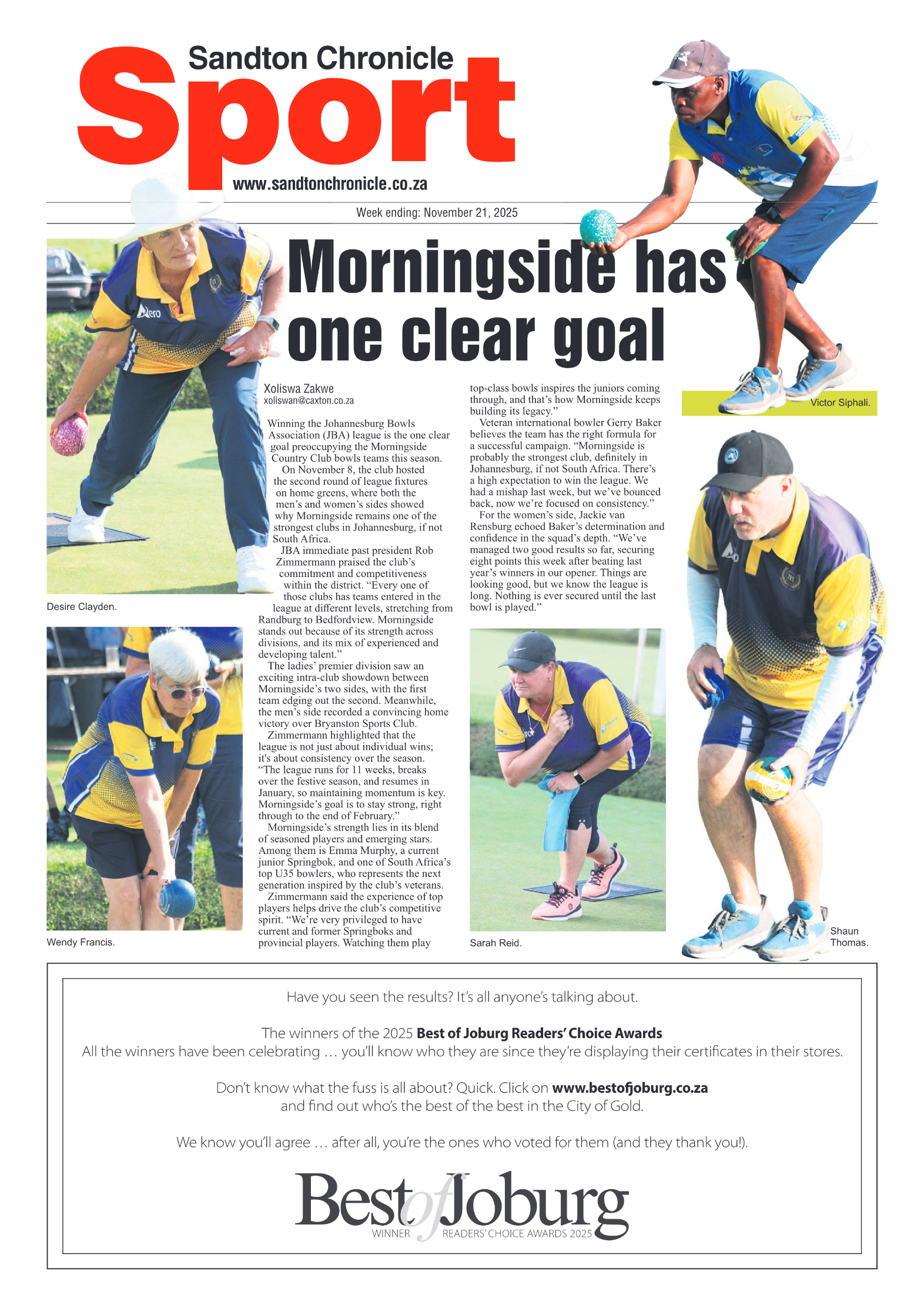Sandton Chronicle 21 November 2025 page 8