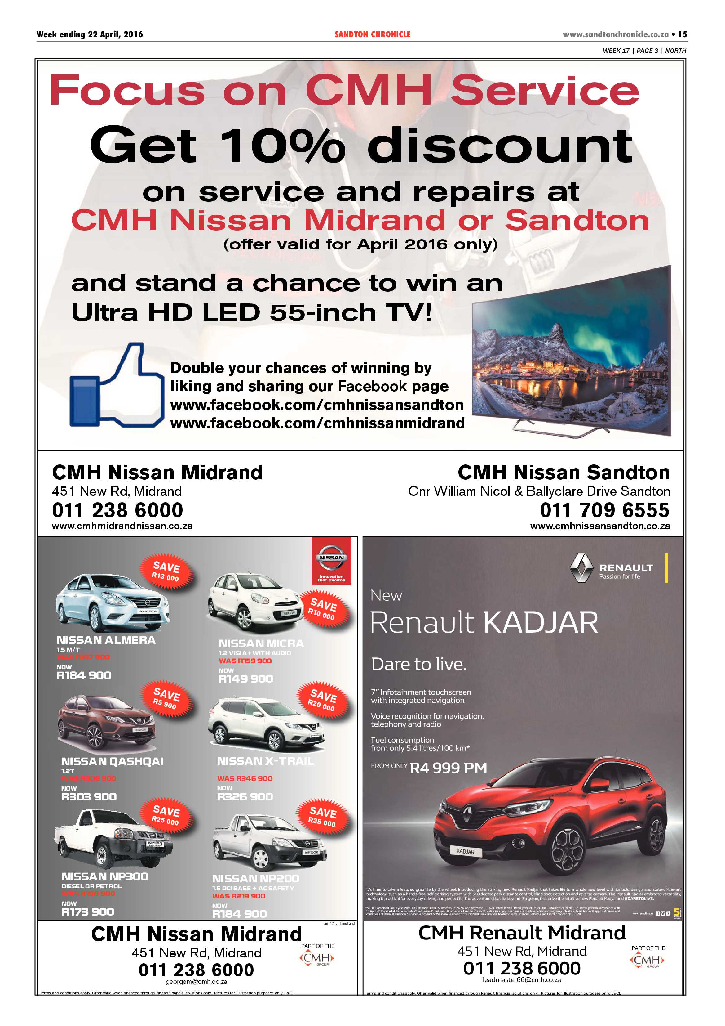 Sandton Chronicle 22 April 2016 page 15
