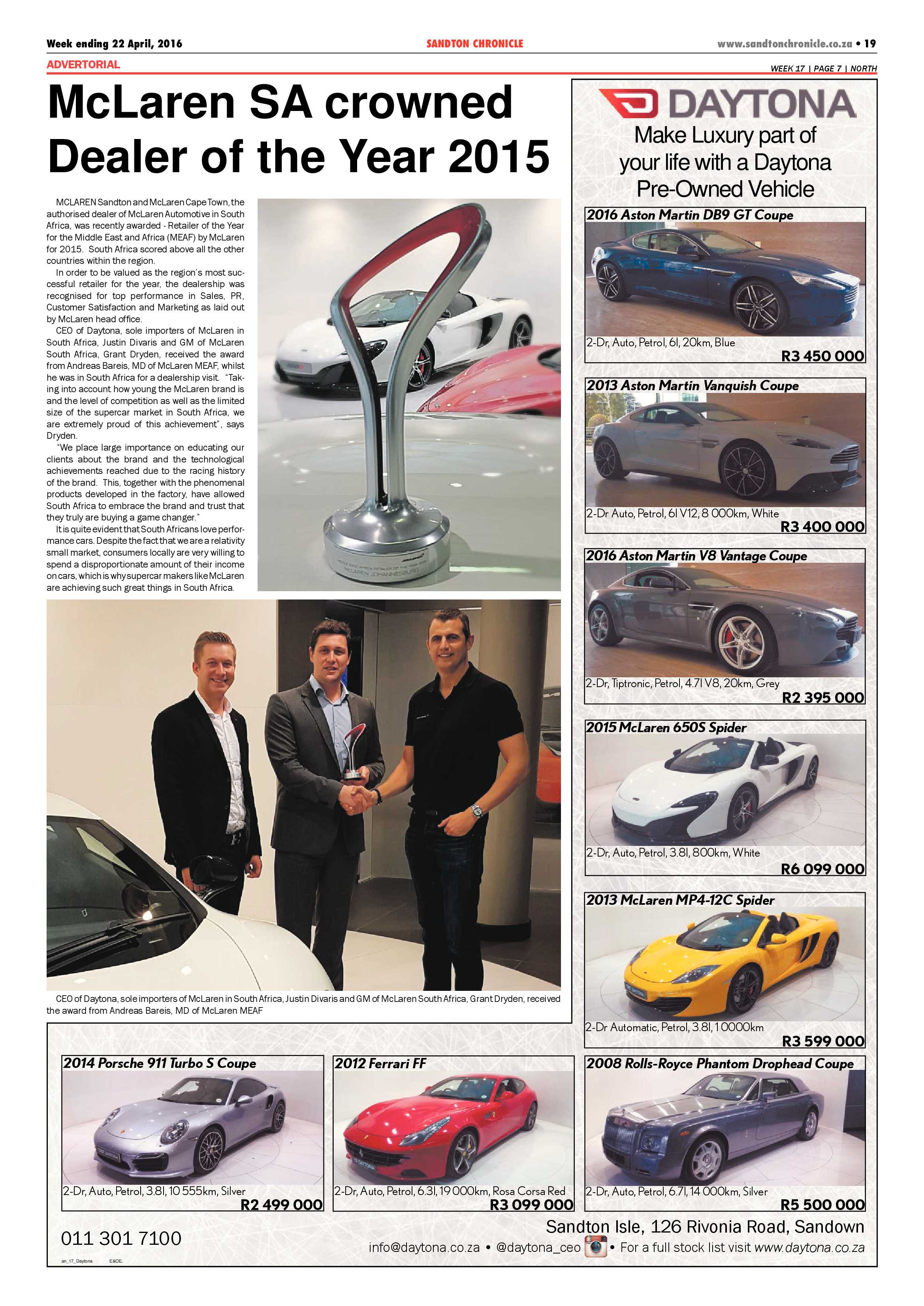 Sandton Chronicle 22 April 2016 page 19