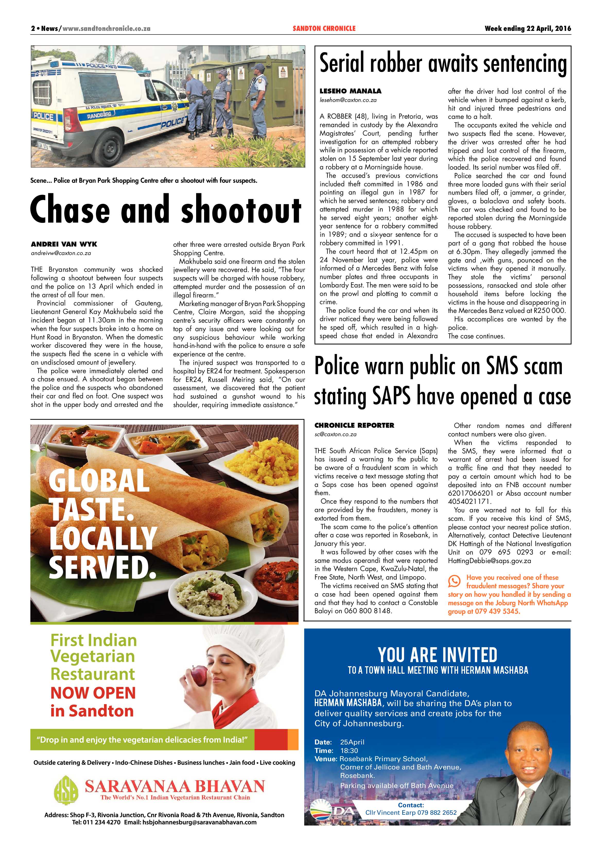 Sandton Chronicle 22 April 2016 page 2