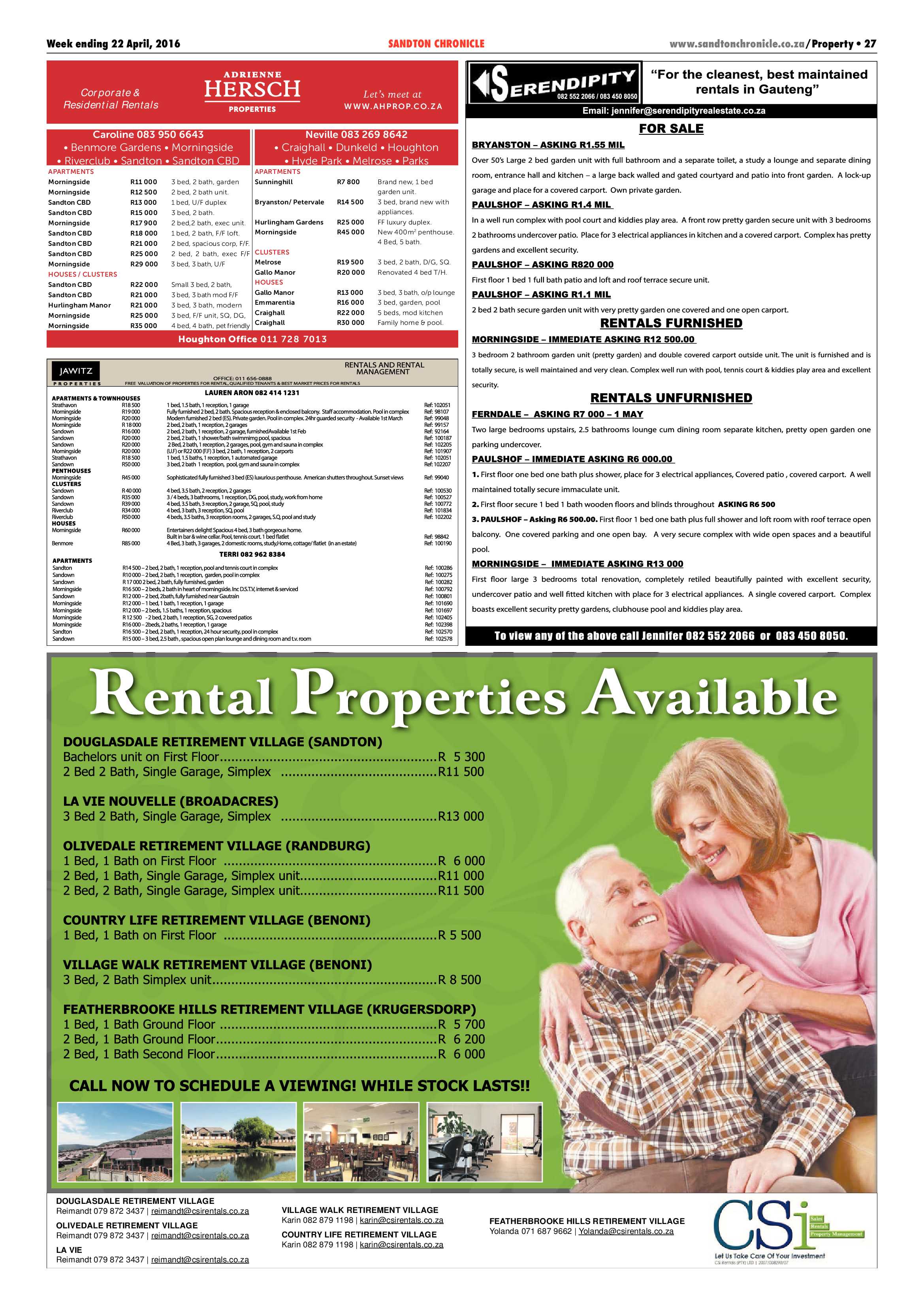 Sandton Chronicle 22 April 2016 page 27