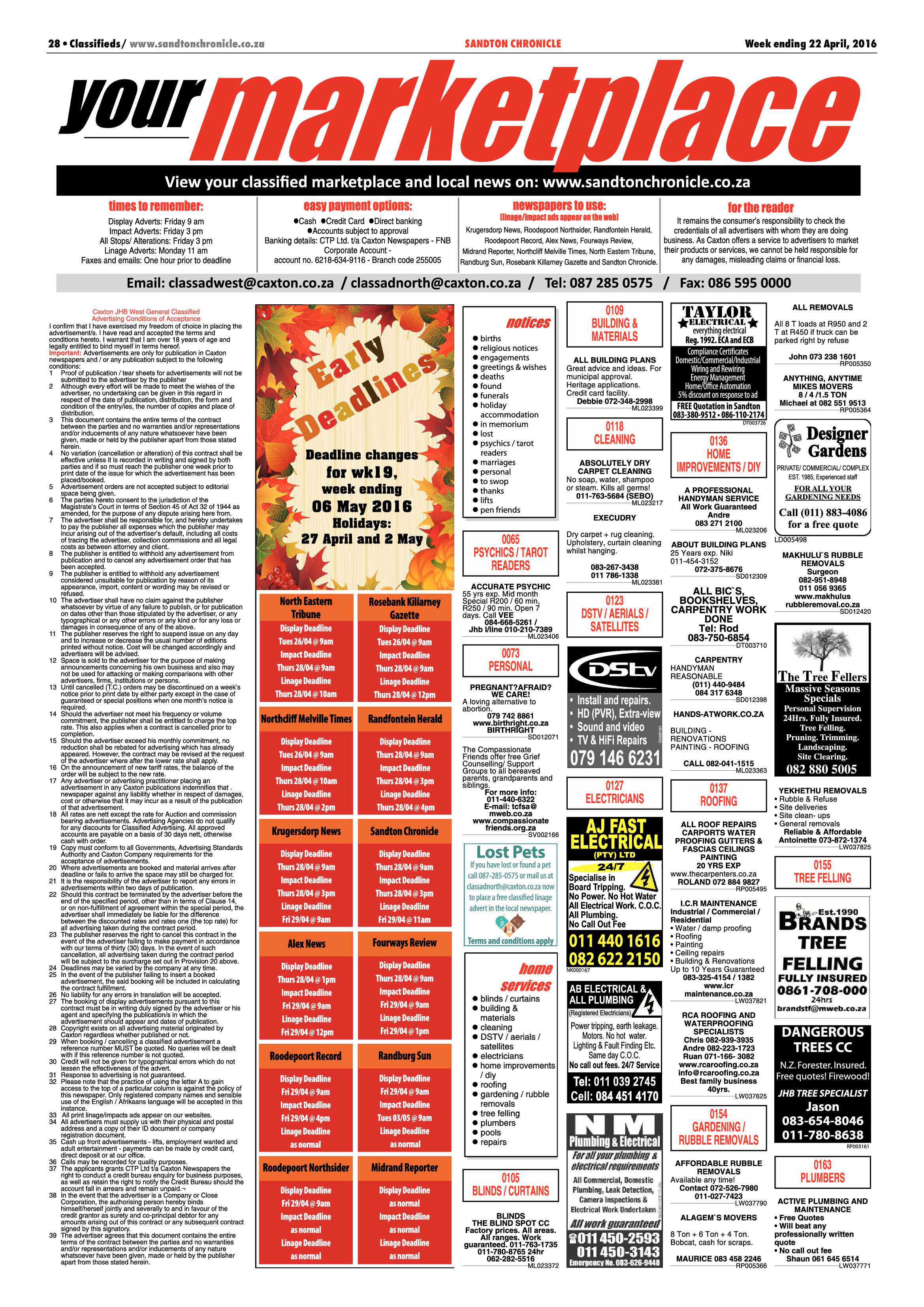 Sandton Chronicle 22 April 2016 page 28