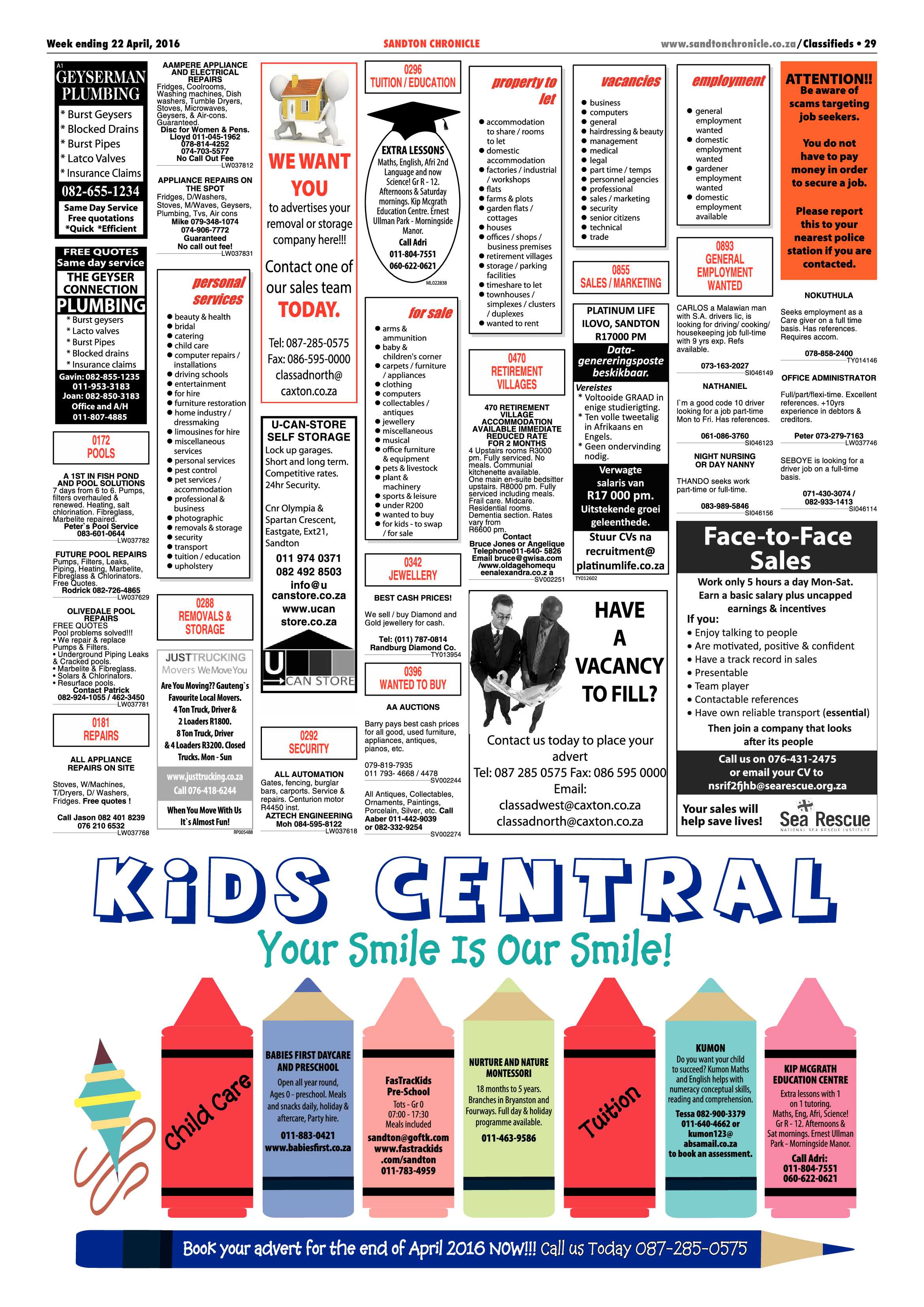 Sandton Chronicle 22 April 2016 page 29