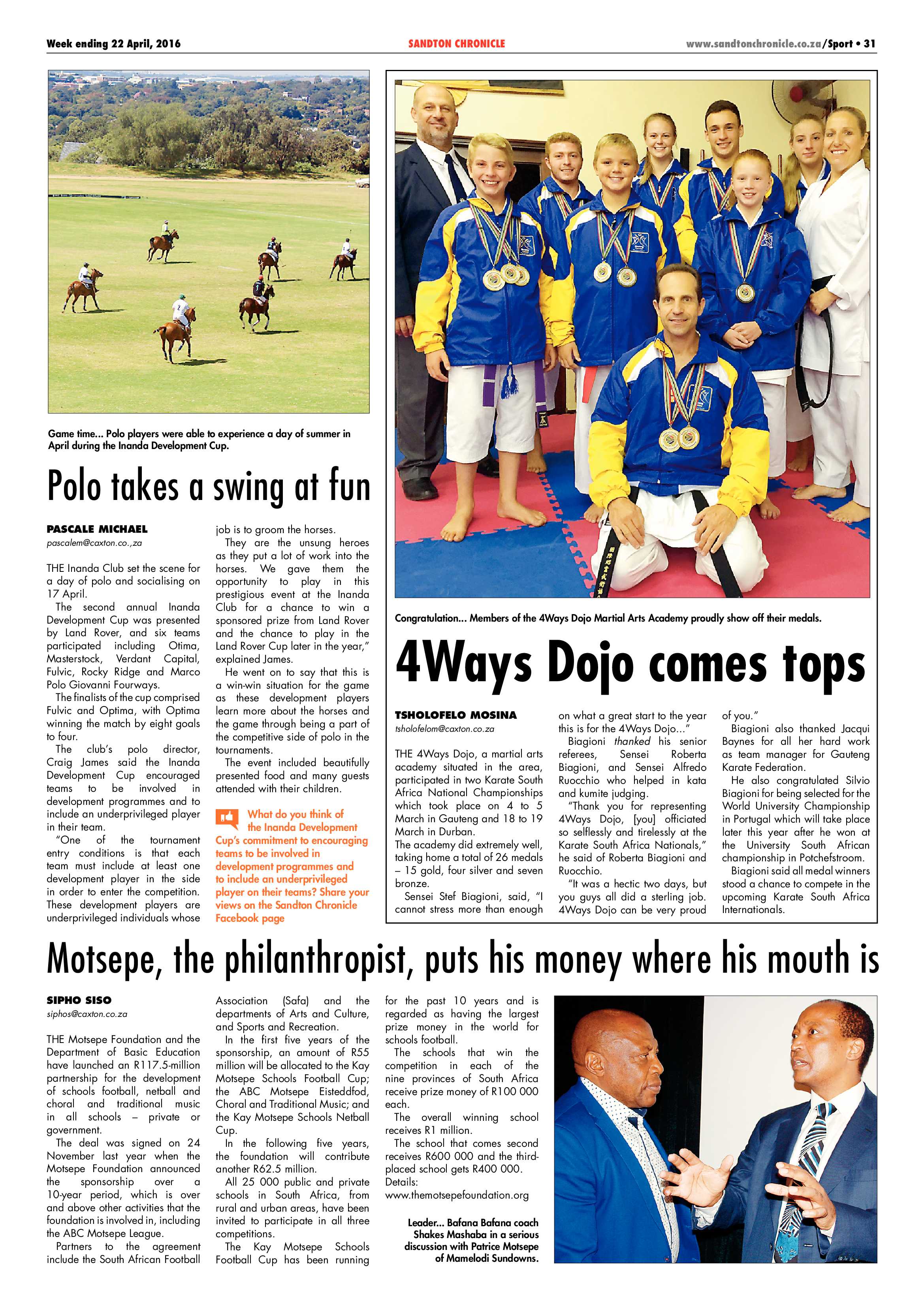 Sandton Chronicle 22 April 2016 page 31