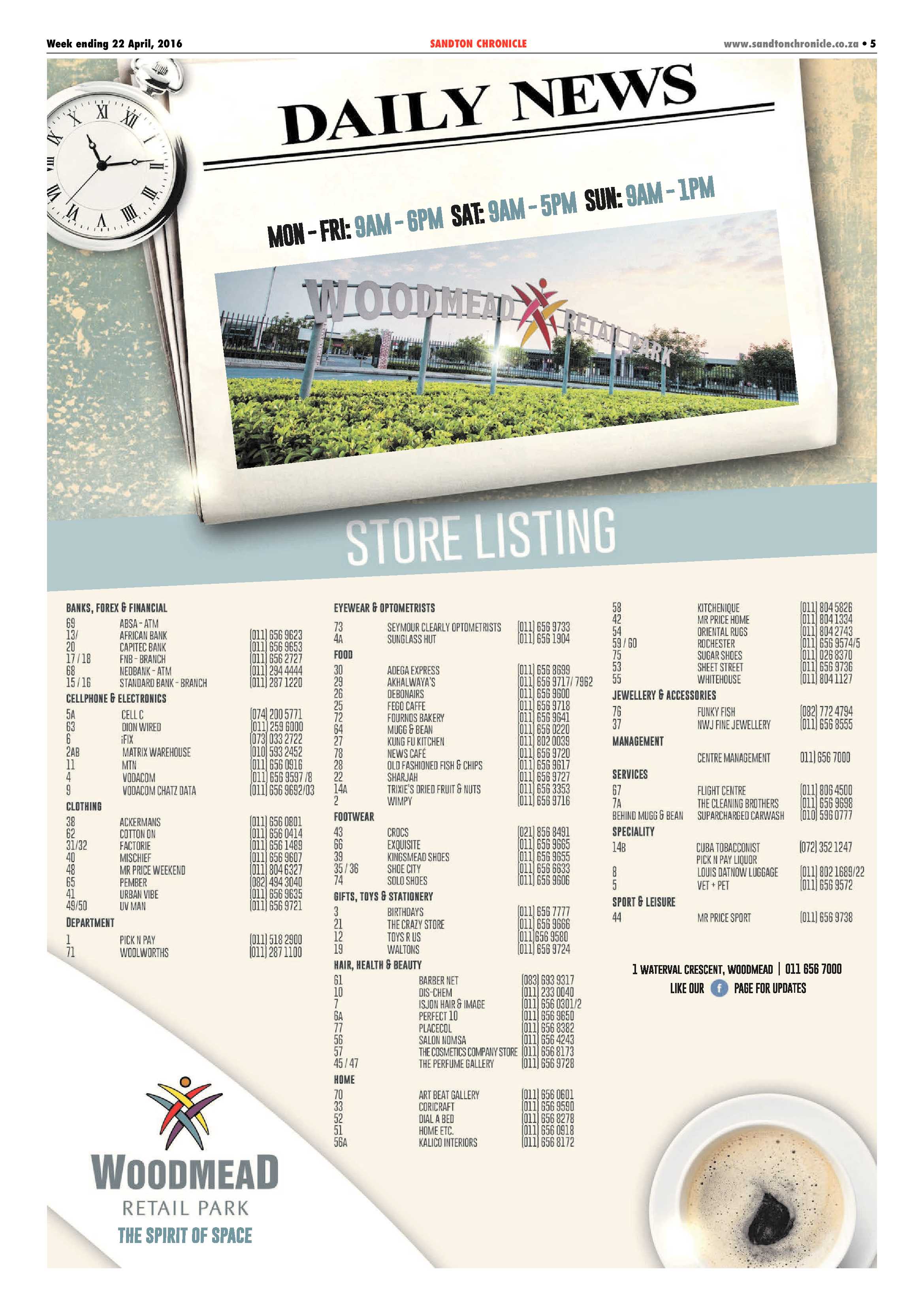 Sandton Chronicle 22 April 2016 page 5