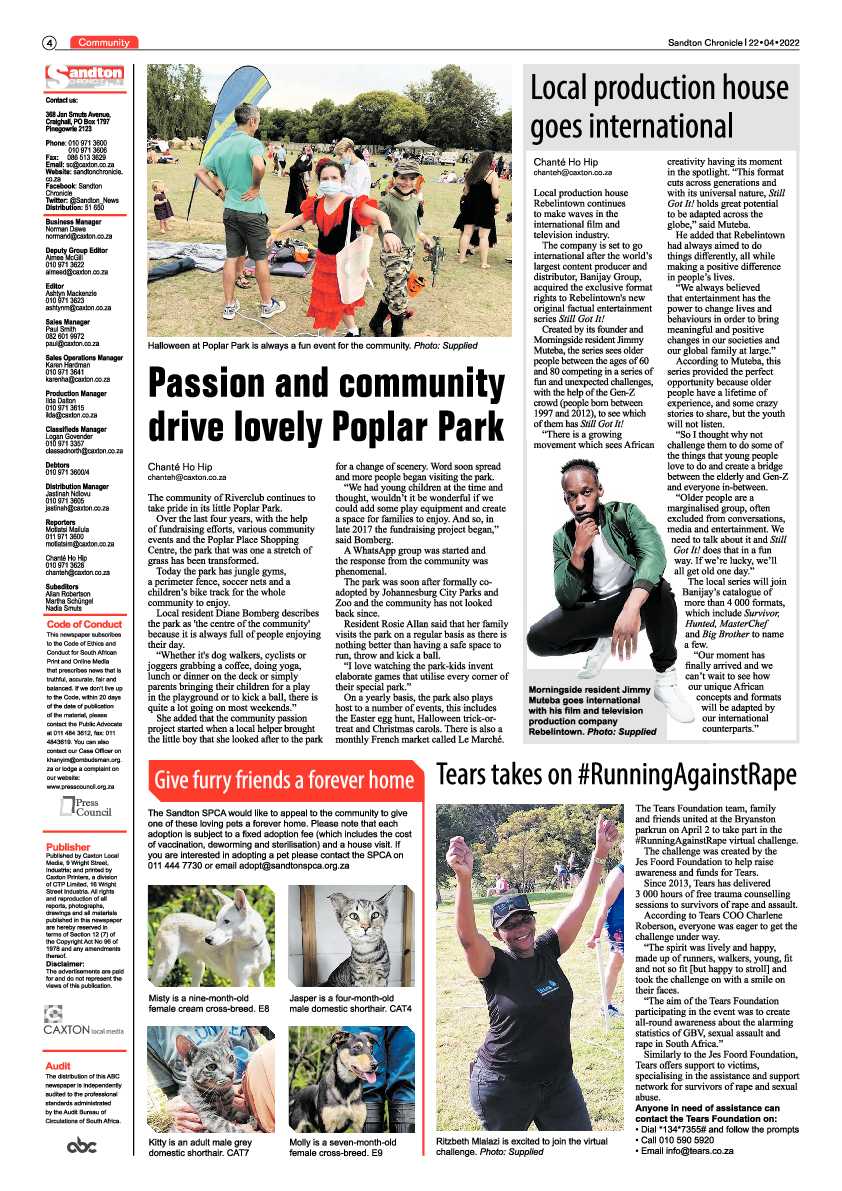 Sandton Chronicle 22 April 2022 page 4