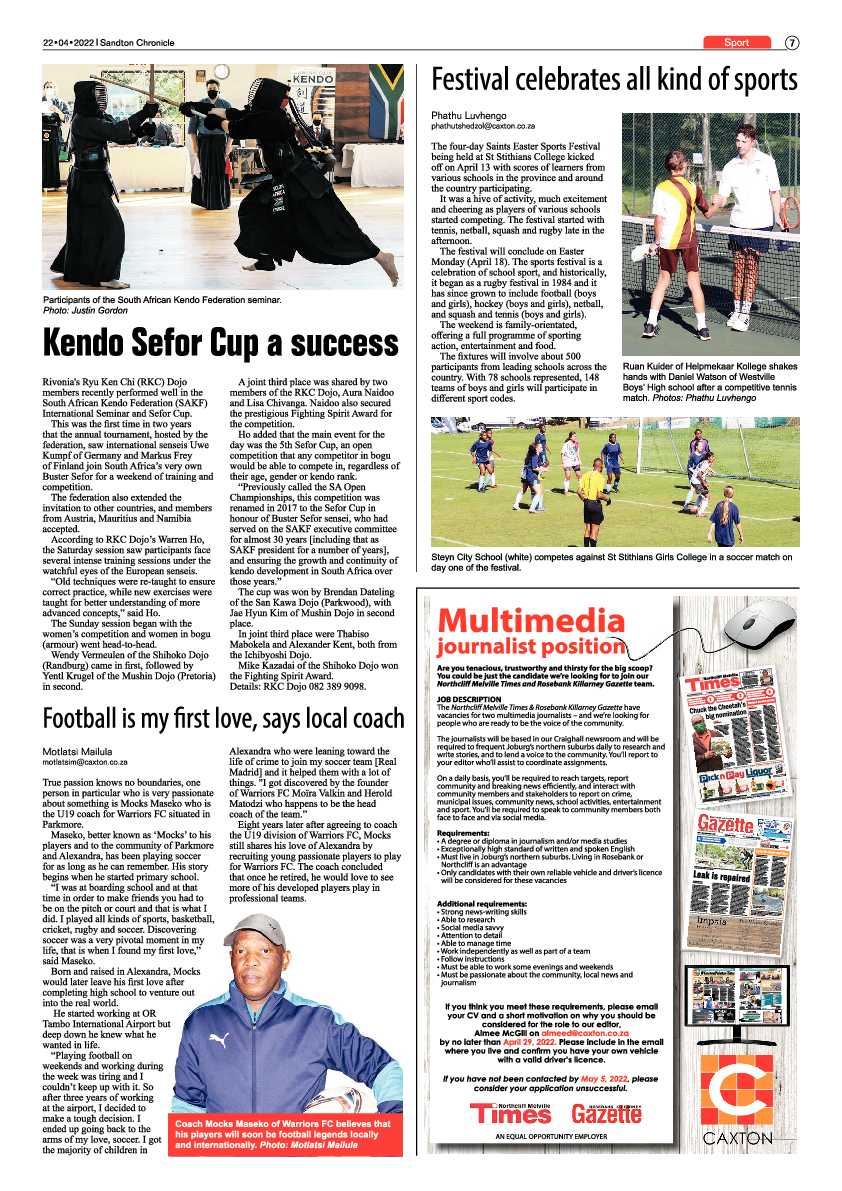 Sandton Chronicle 22 April 2022 page 7
