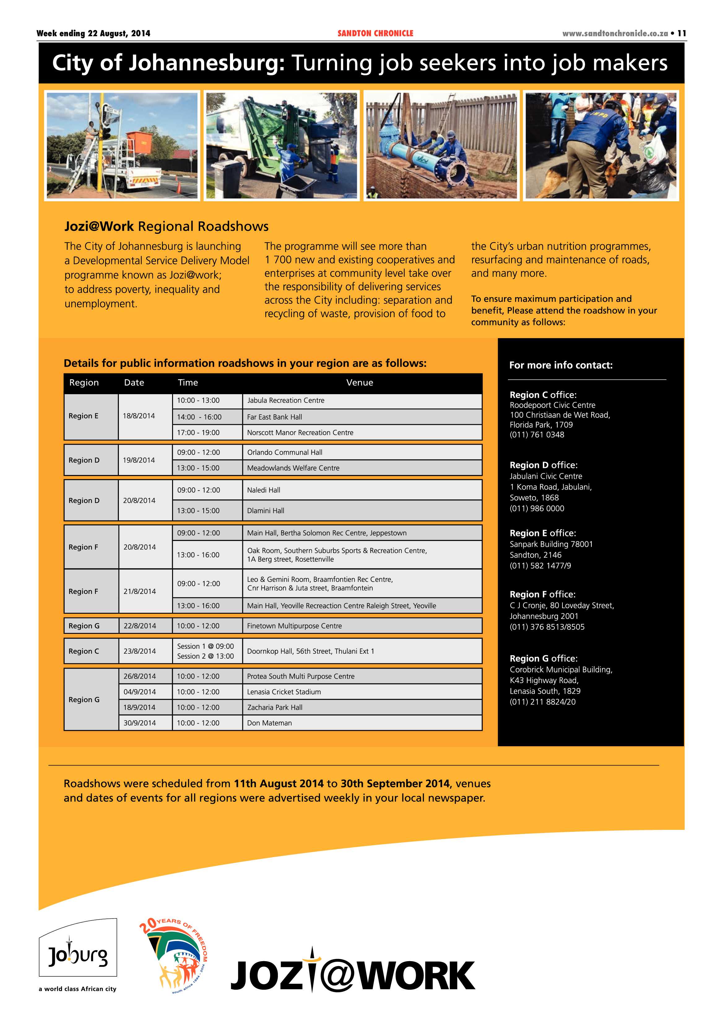 Sandton Chronicle 22 August 2014 page 11