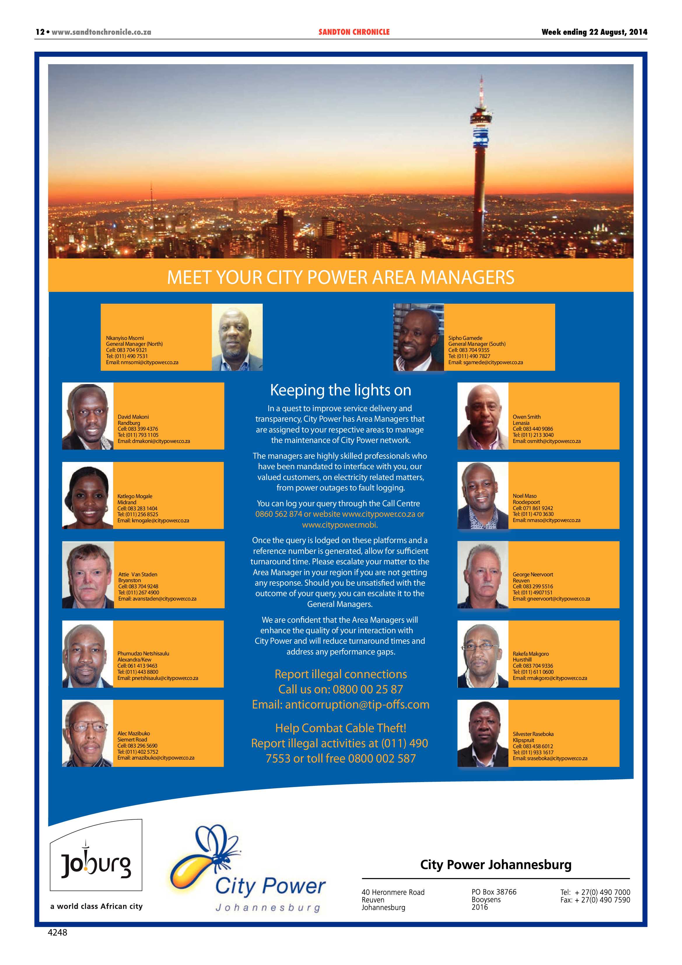 Sandton Chronicle 22 August 2014 page 12