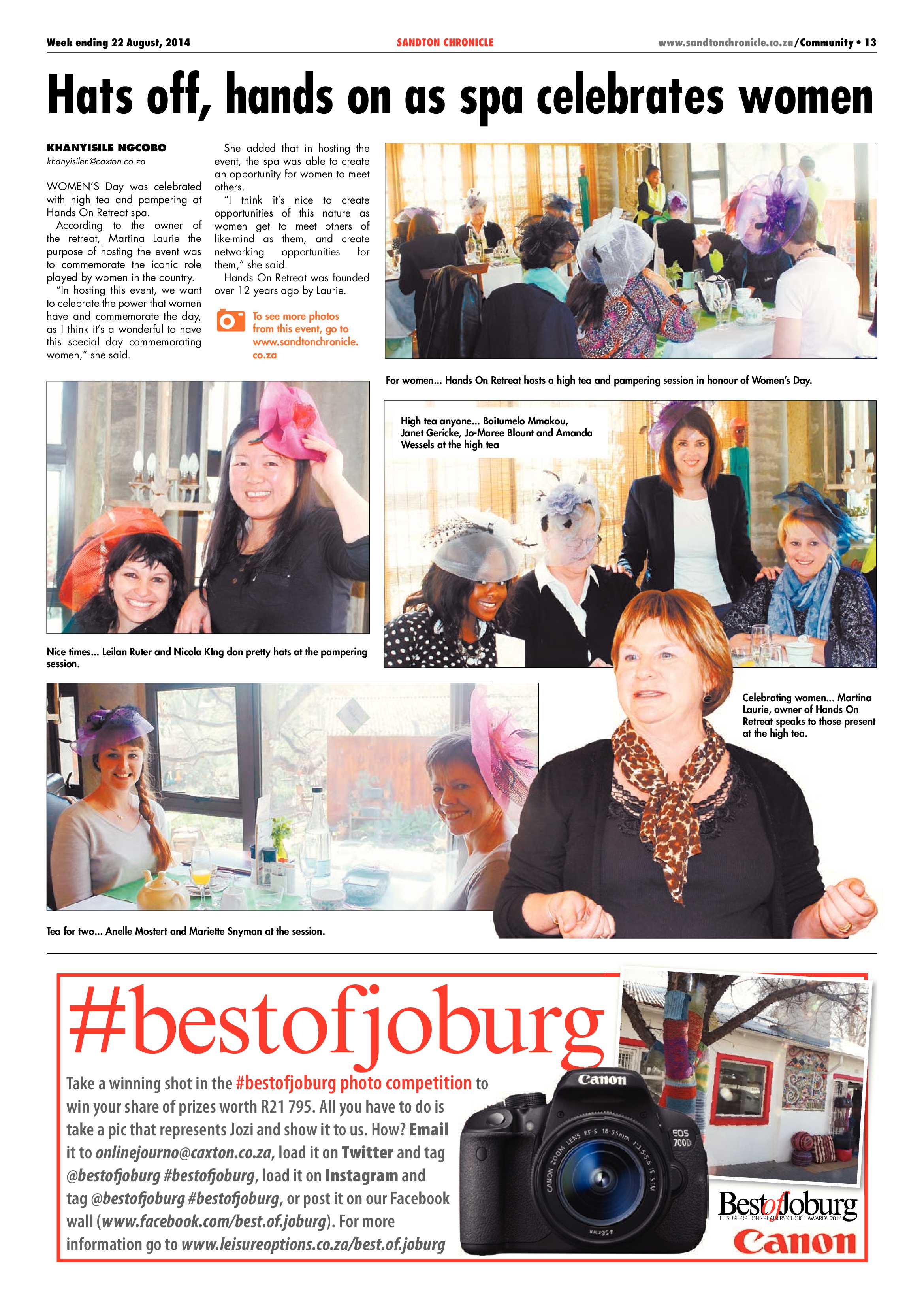 Sandton Chronicle 22 August 2014 page 13