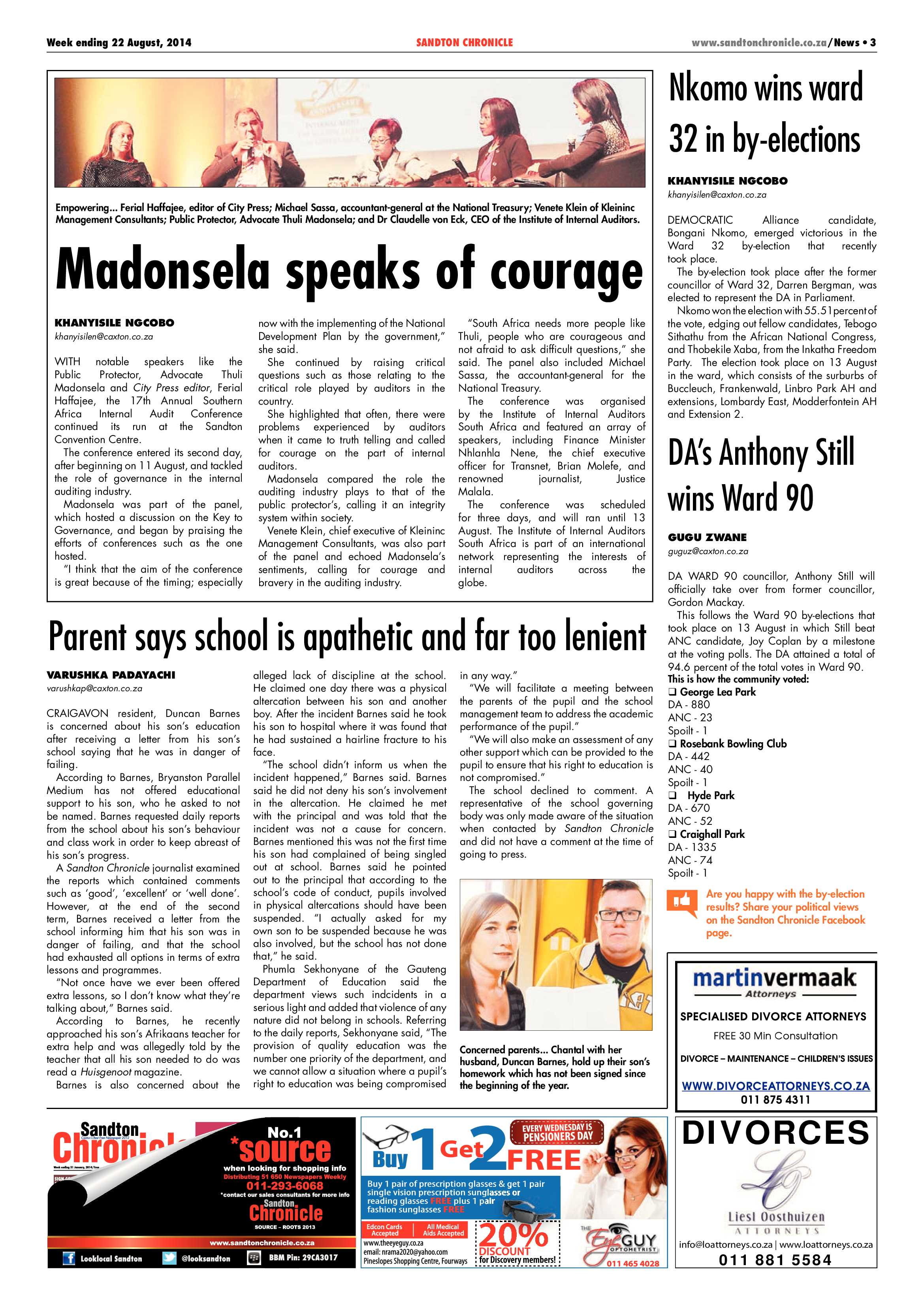 Sandton Chronicle 22 August 2014 page 3