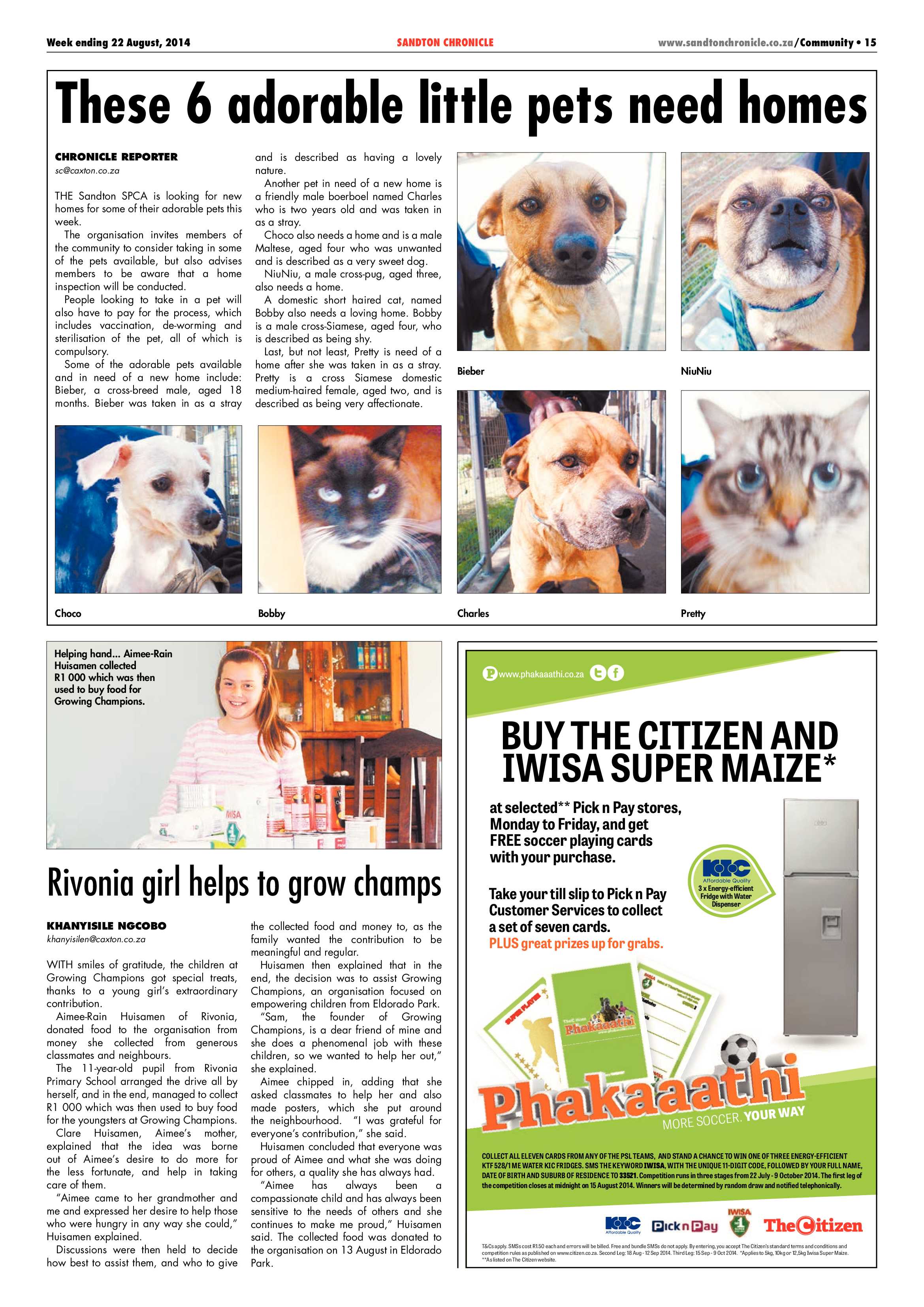 Sandton Chronicle 22 August 2014 page 35