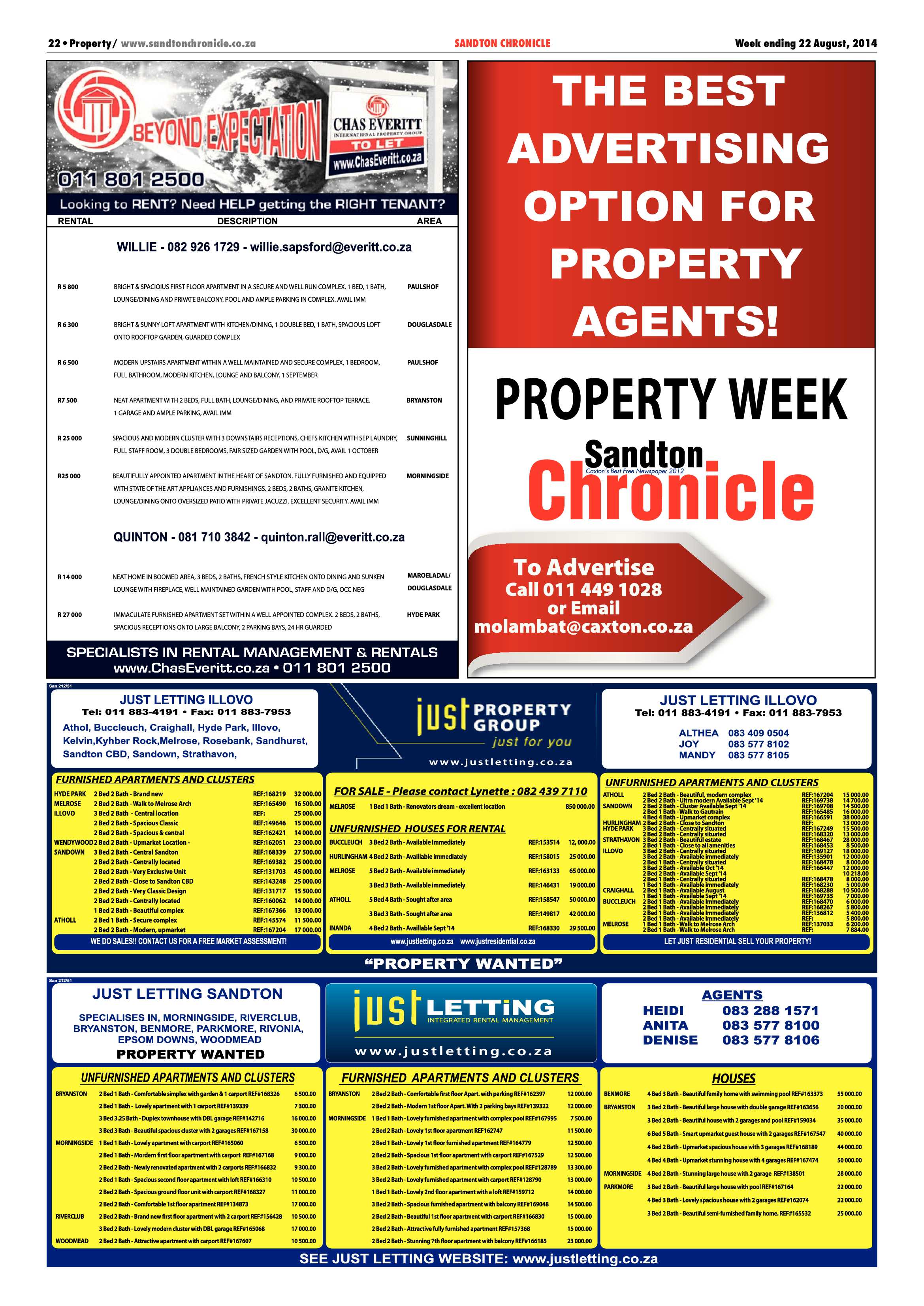 Sandton Chronicle 22 August 2014 page 42