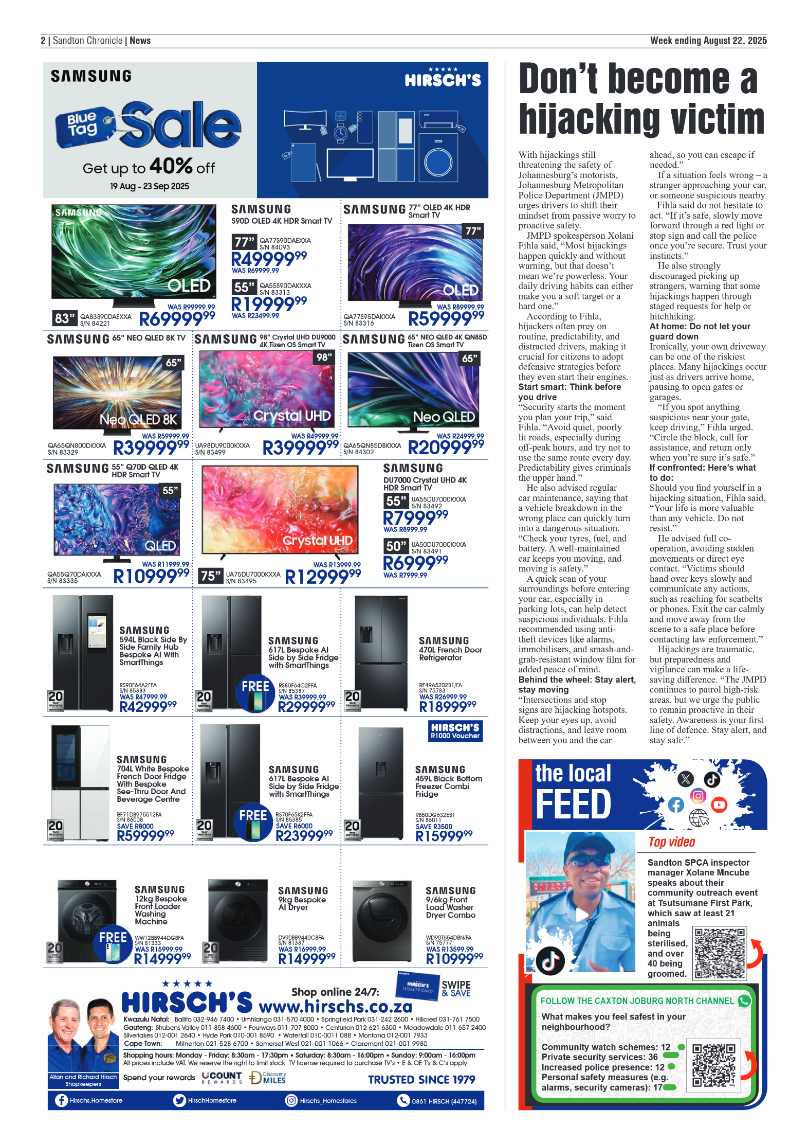 Sandton Chronicle 22 August 2025 page 2