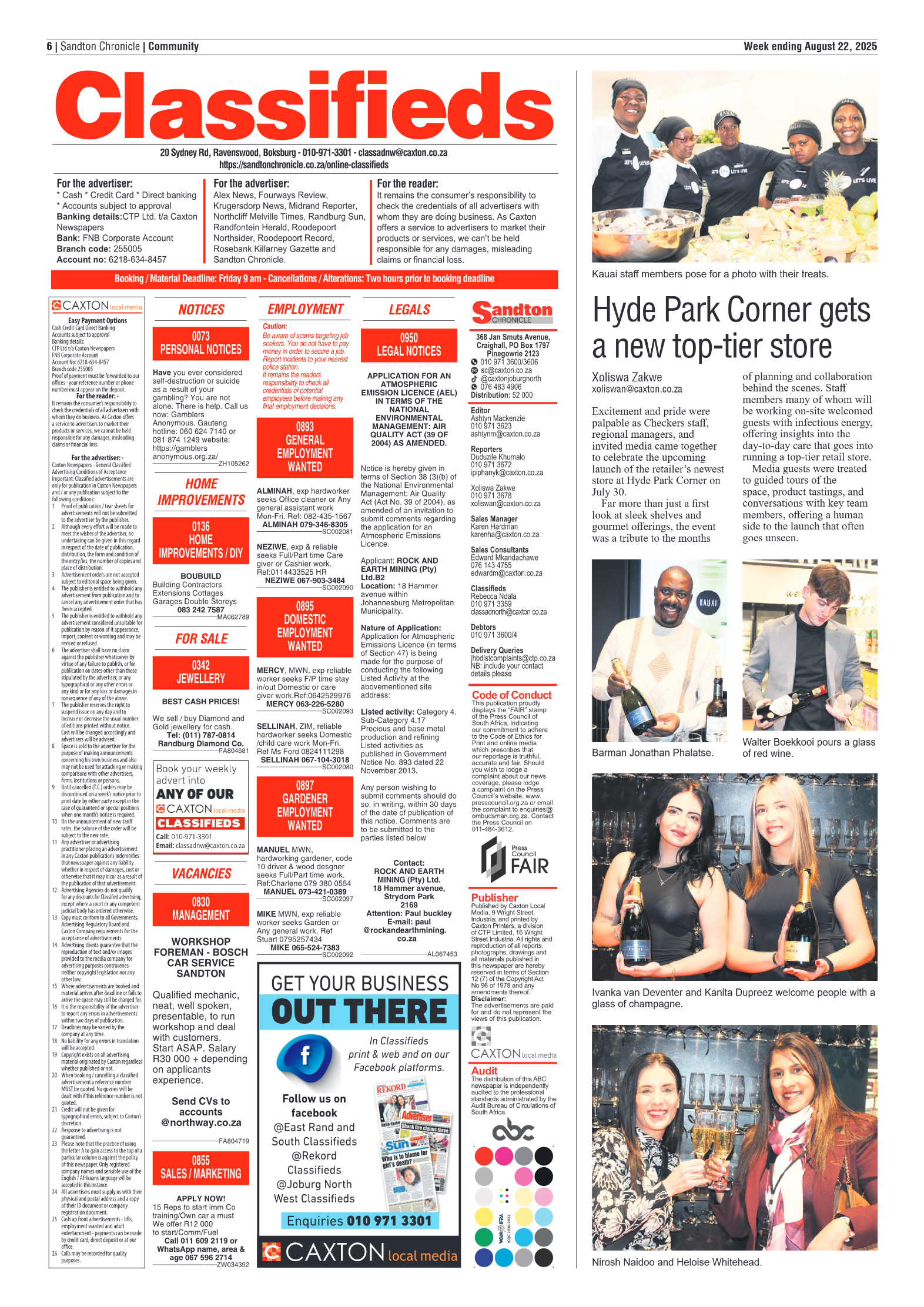 Sandton Chronicle 22 August 2025 page 6