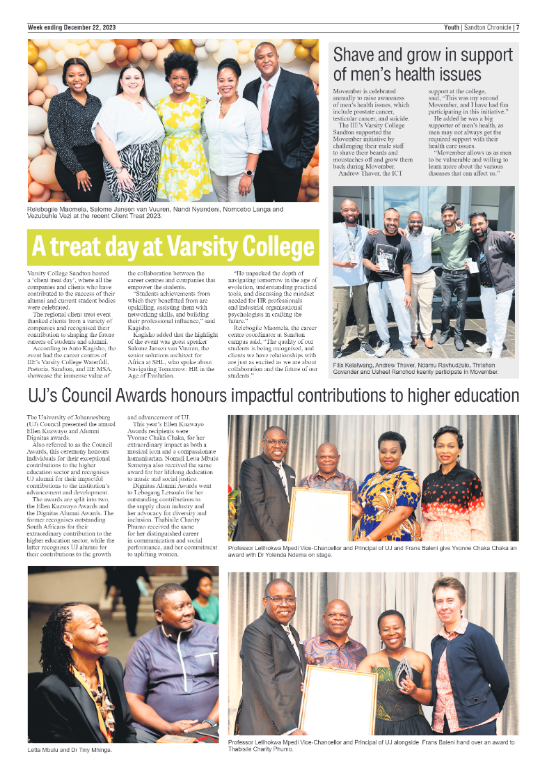 Sandton Chronicle 22 December 2023 page 7