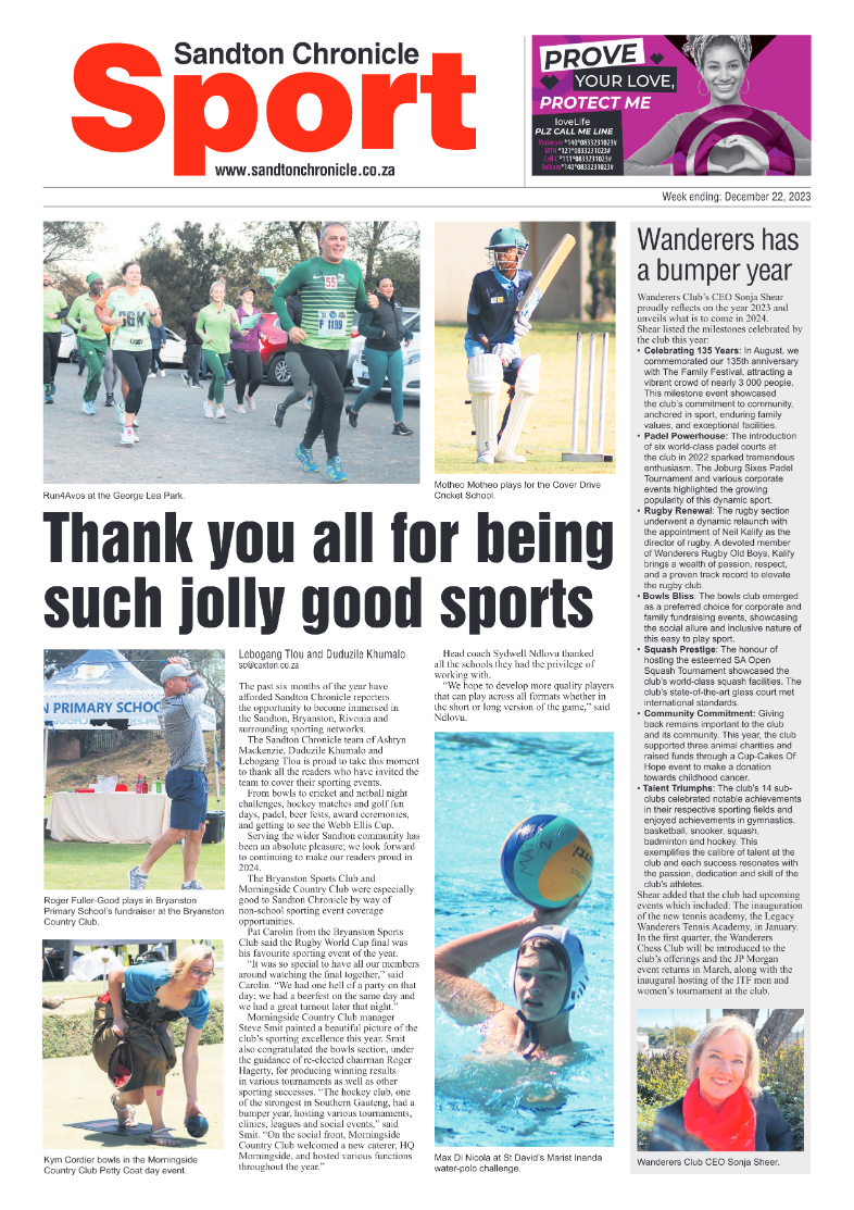 Sandton Chronicle 22 December 2023 page 8