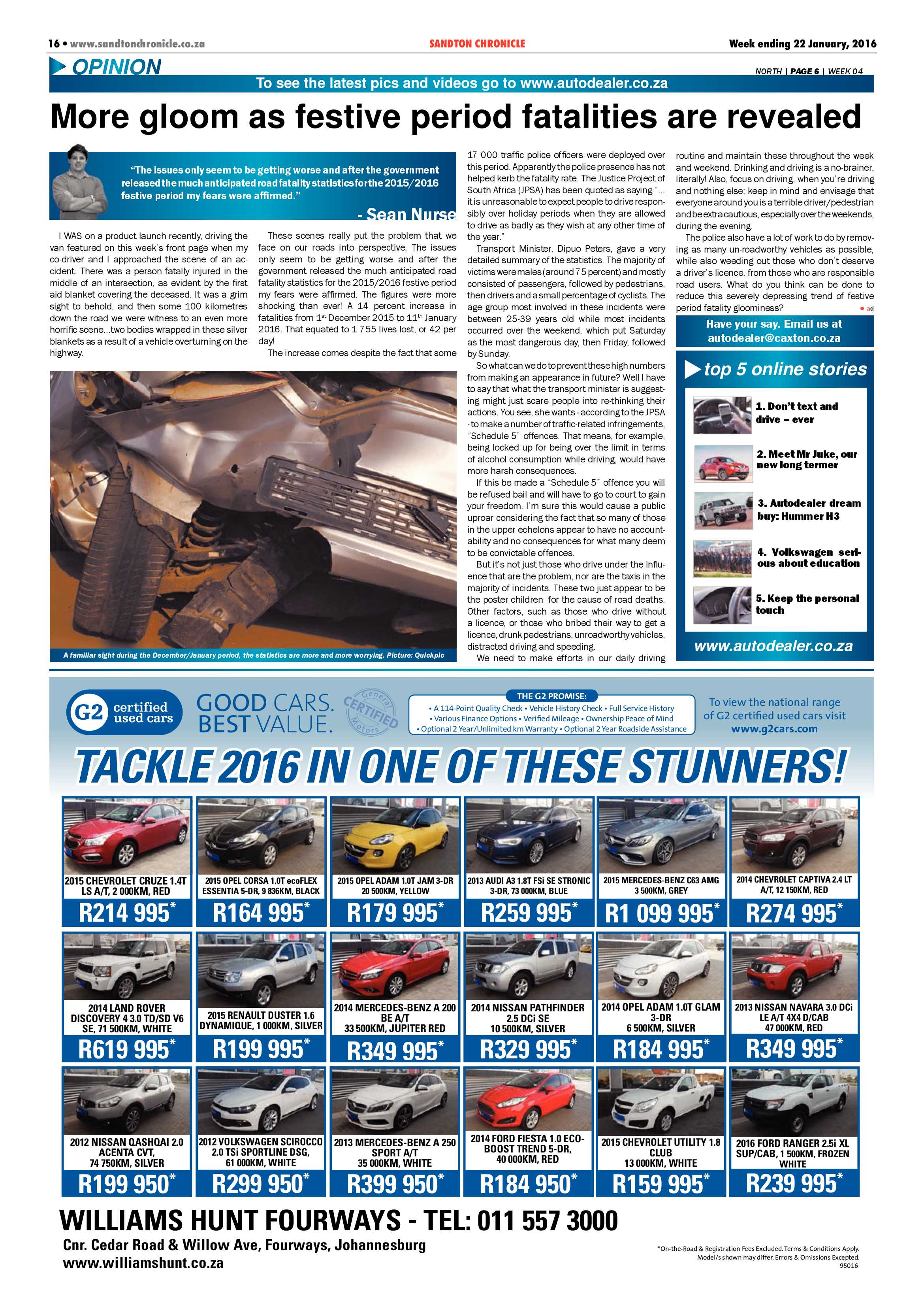 Sandton Chronicle 22 January 2016 page 16
