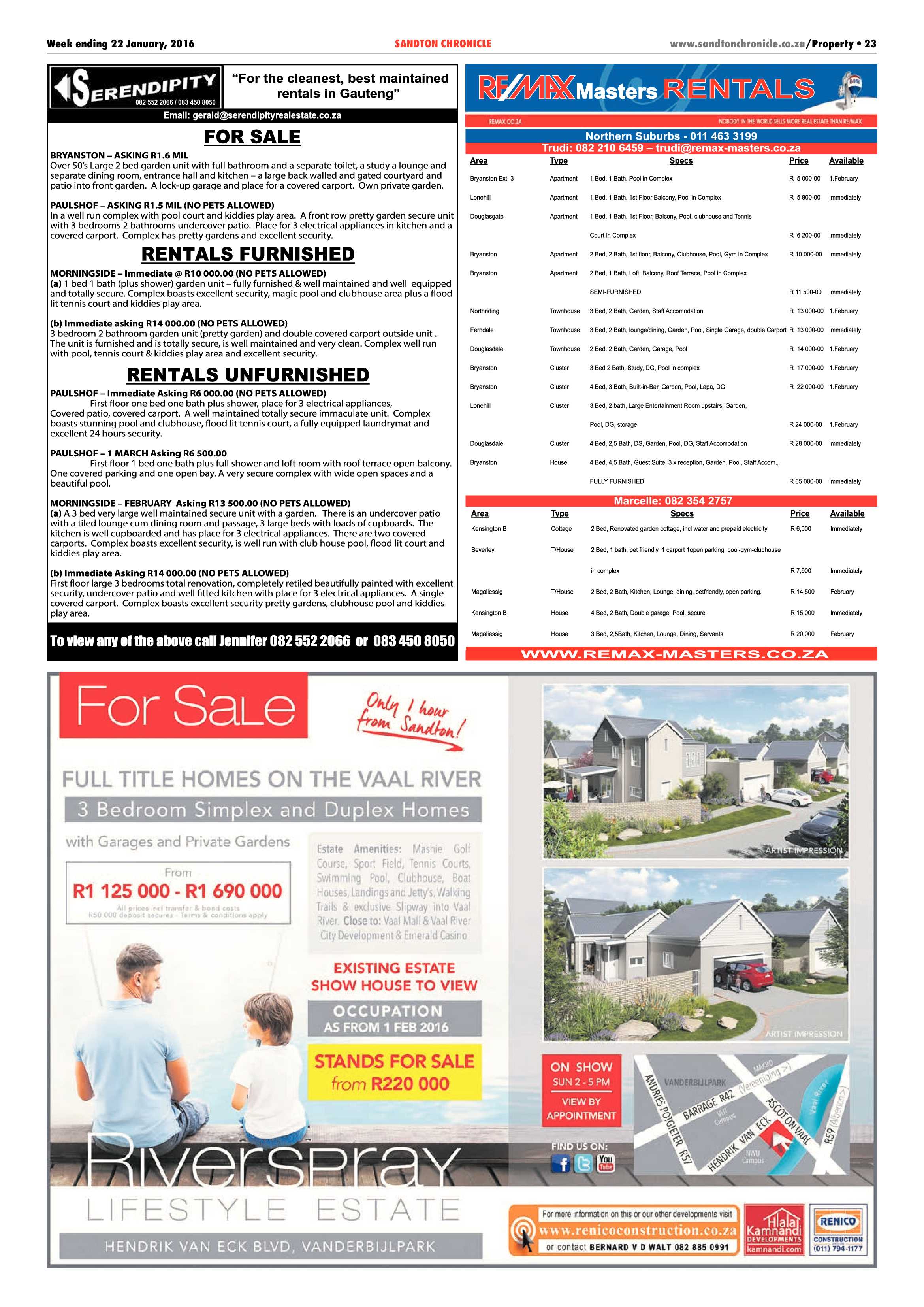 Sandton Chronicle 22 January 2016 page 23