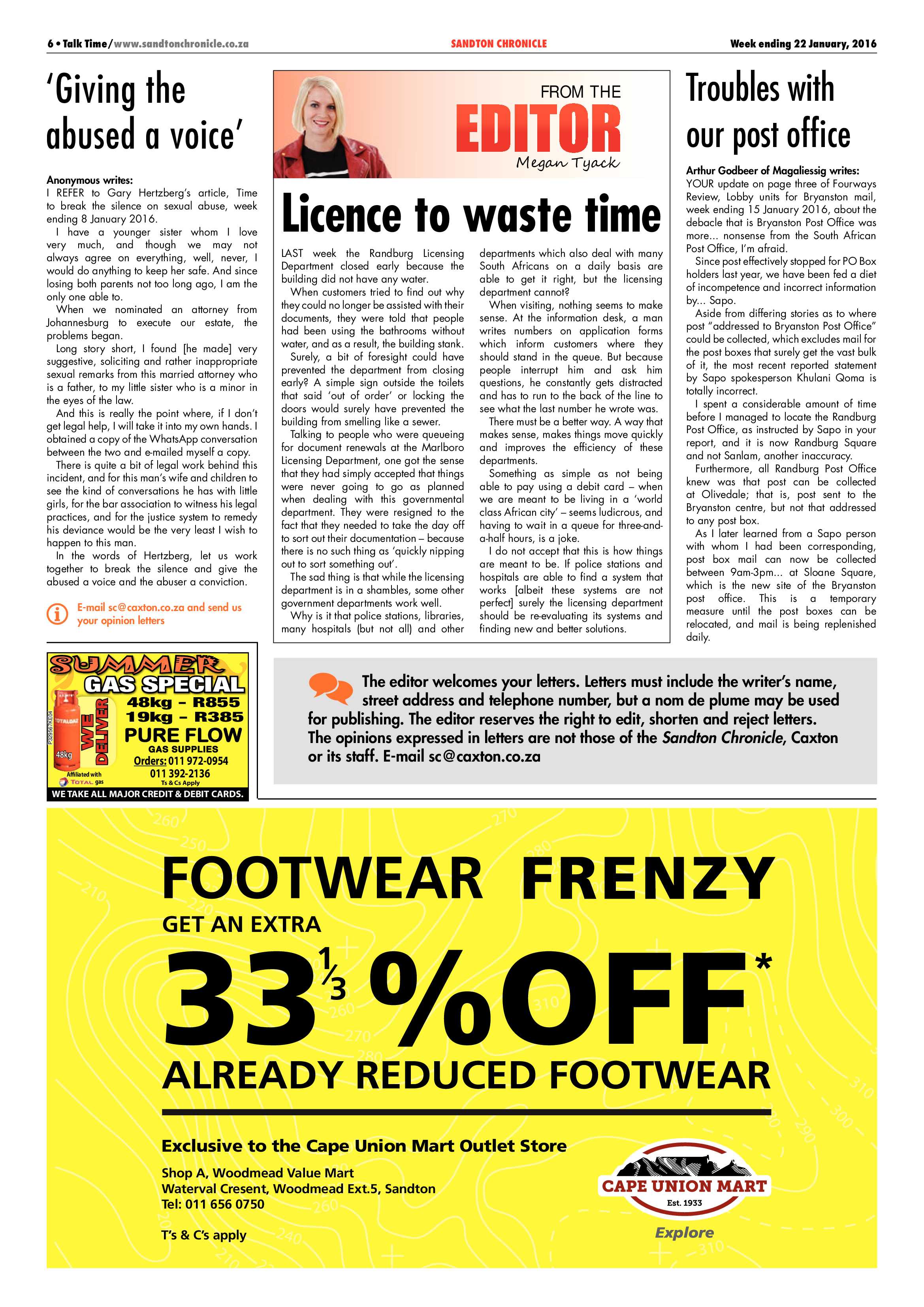 Sandton Chronicle 22 January 2016 page 6