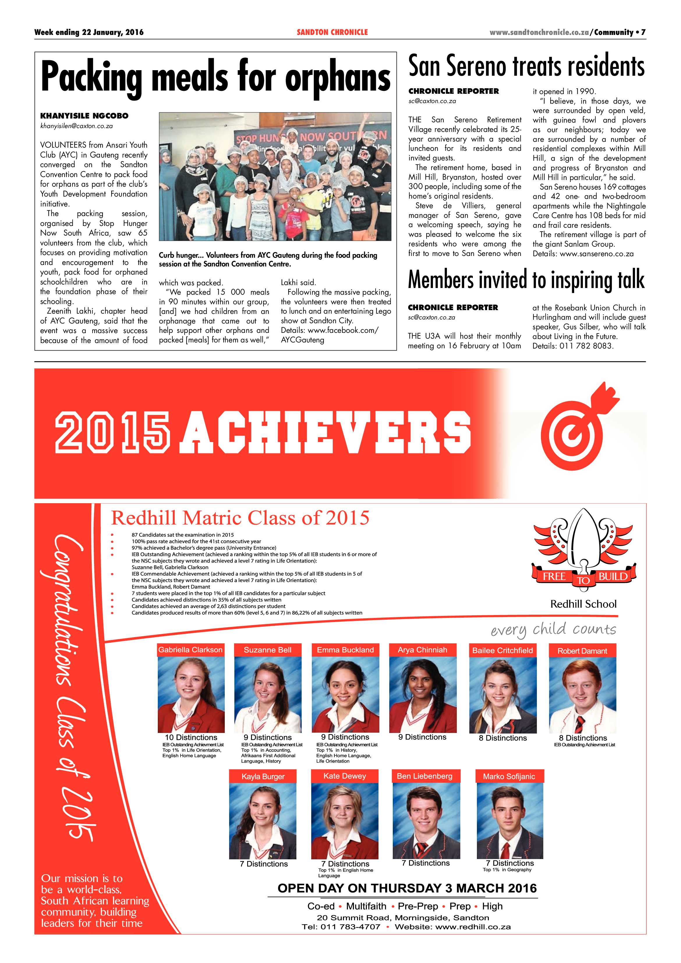 Sandton Chronicle 22 January 2016 page 7