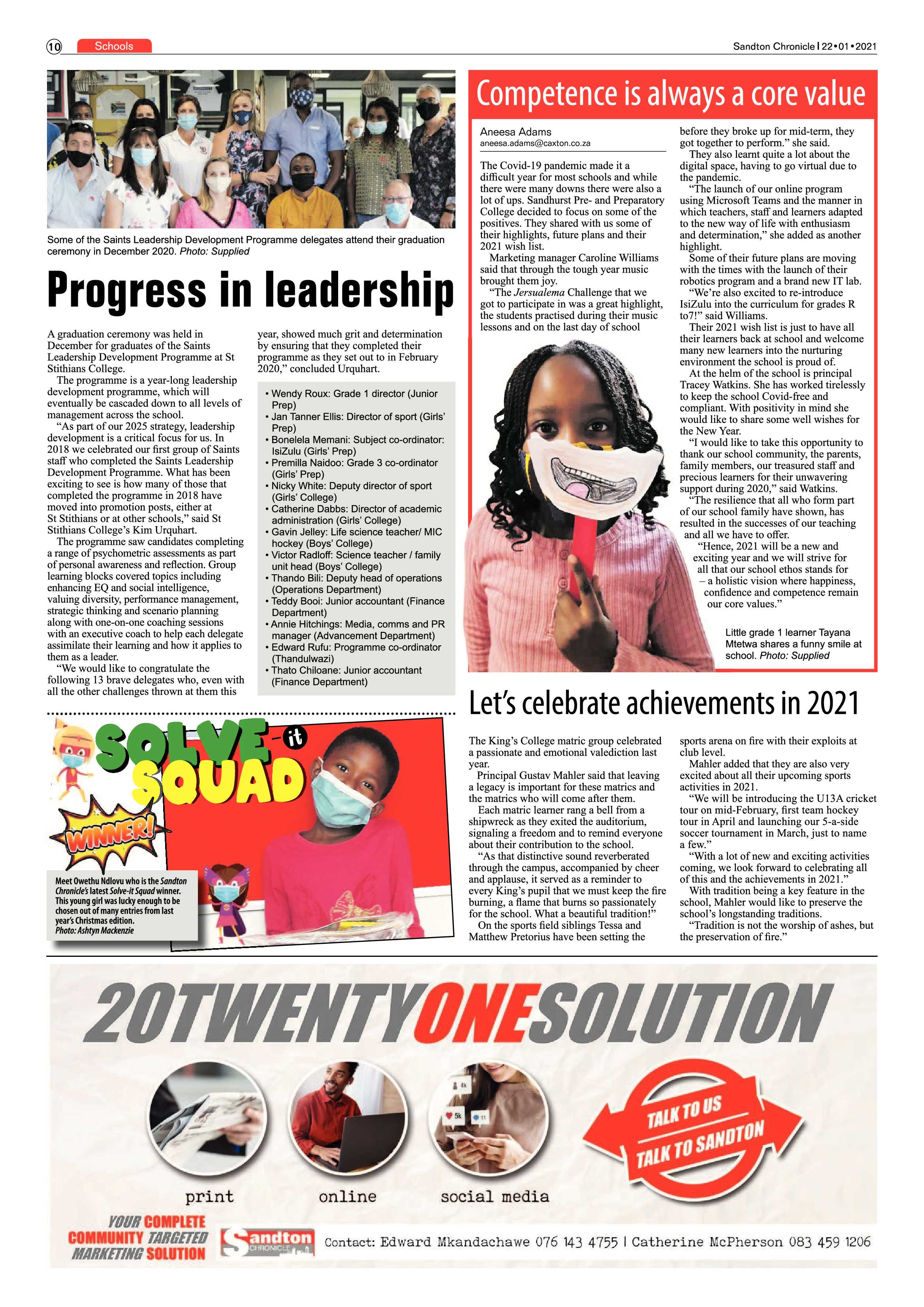 Sandton Chronicle 22 January 2021 page 10