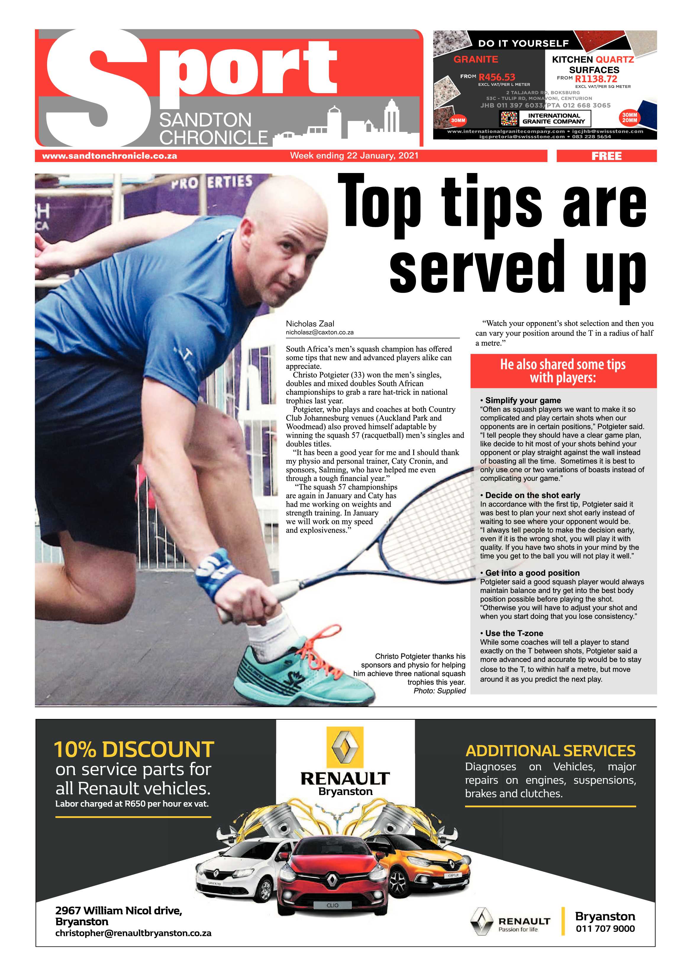 Sandton Chronicle 22 January 2021 page 16