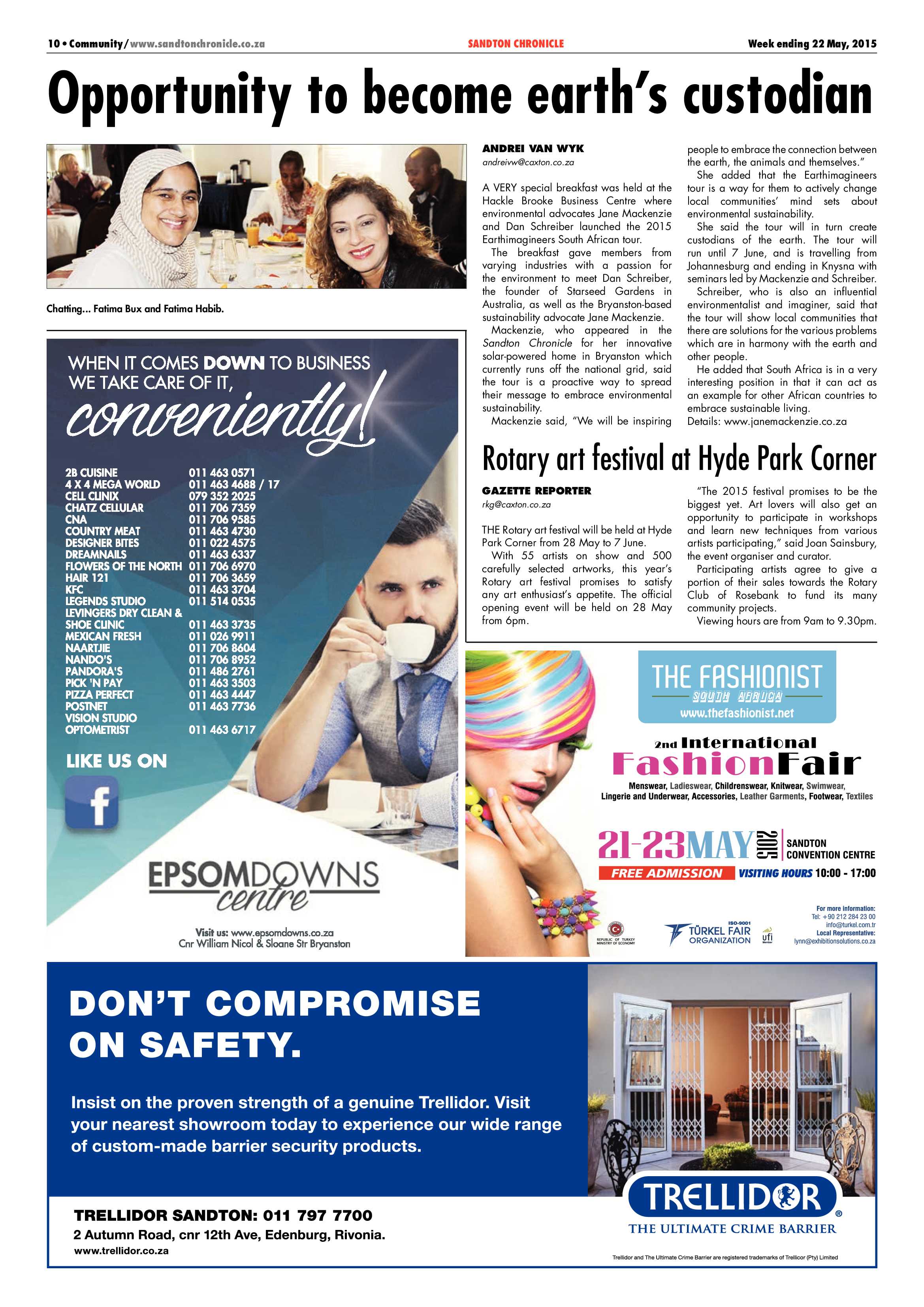 Sandton Chronicle 22 May 2015 page 10