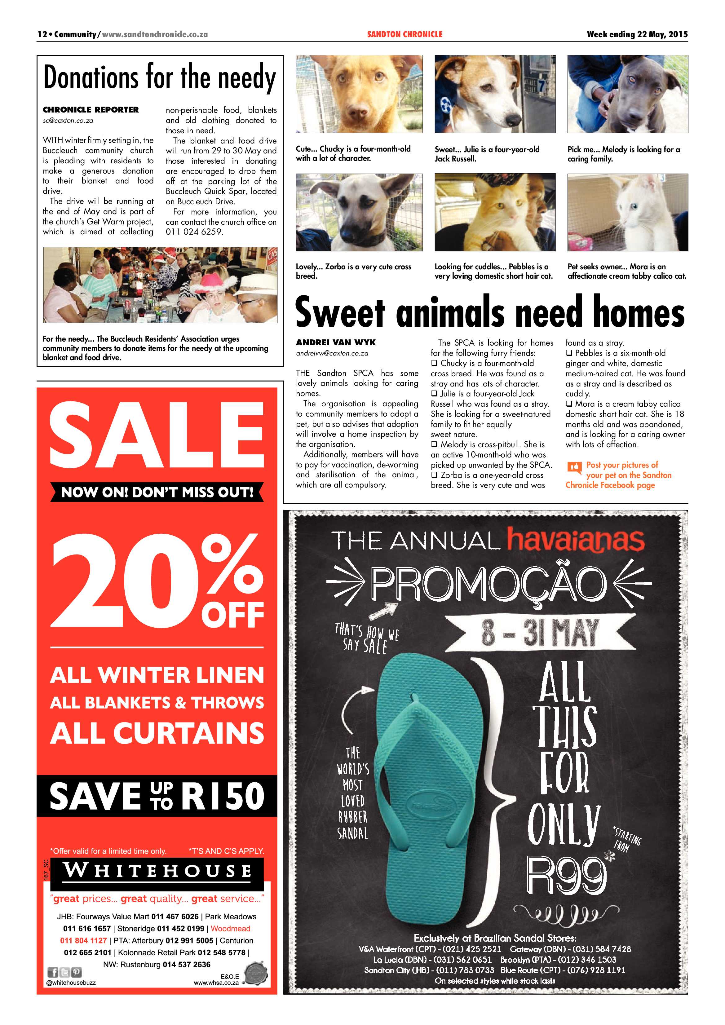 Sandton Chronicle 22 May 2015 page 12